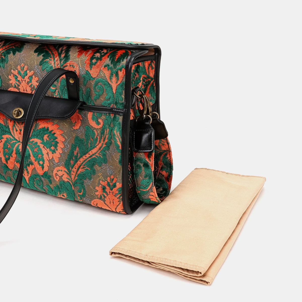 Burnout Velvet Revival Jade Vintage Carpet Diaper Bag of America changing mat