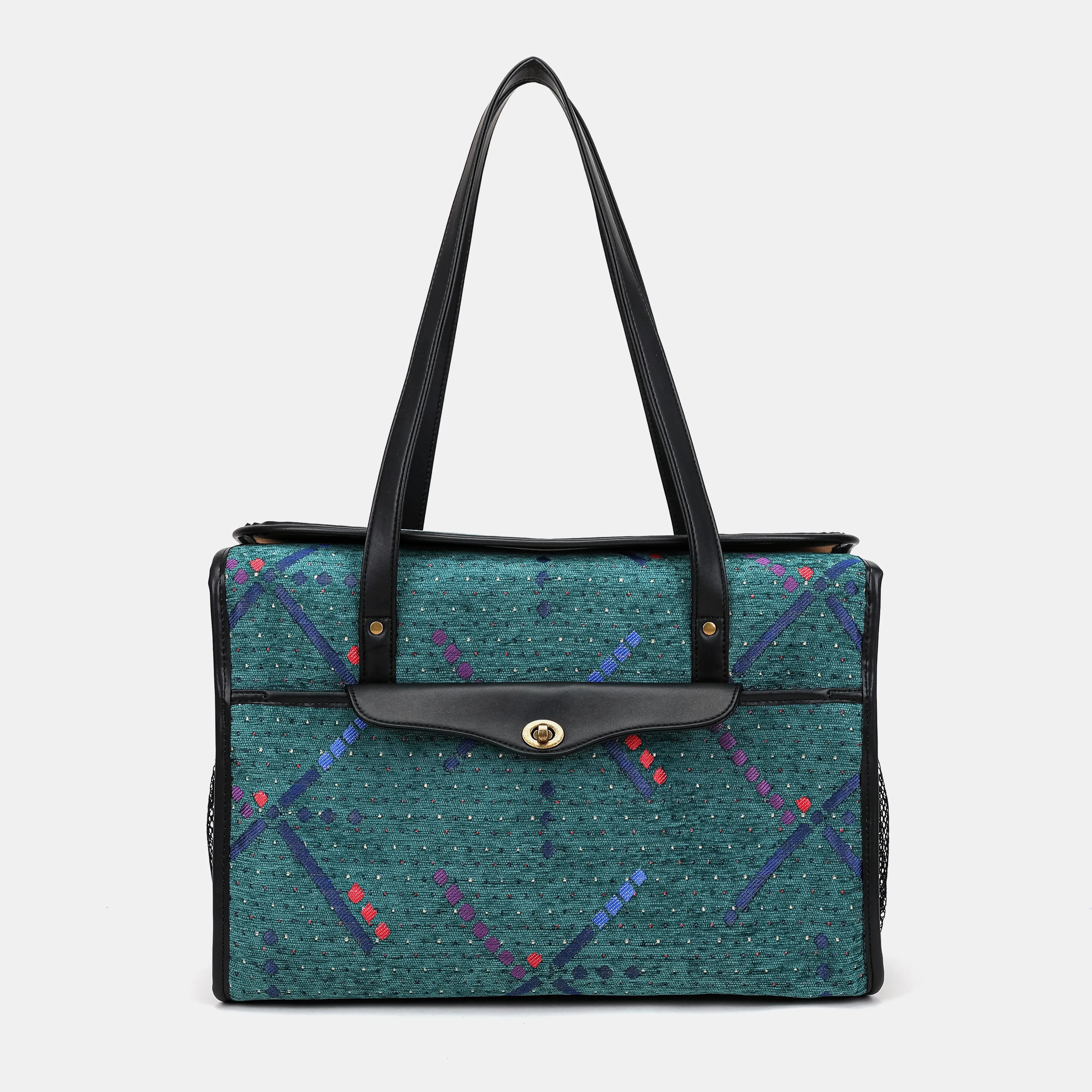 PDX Portland Airport Vintage Carpet Diaper Bag Carpetbag of America main