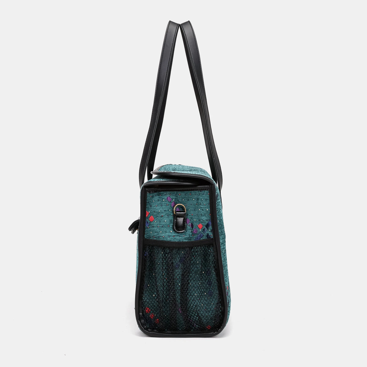 PDX Portland Airport Vintage Carpet Diaper Bag Carpetbag of America side