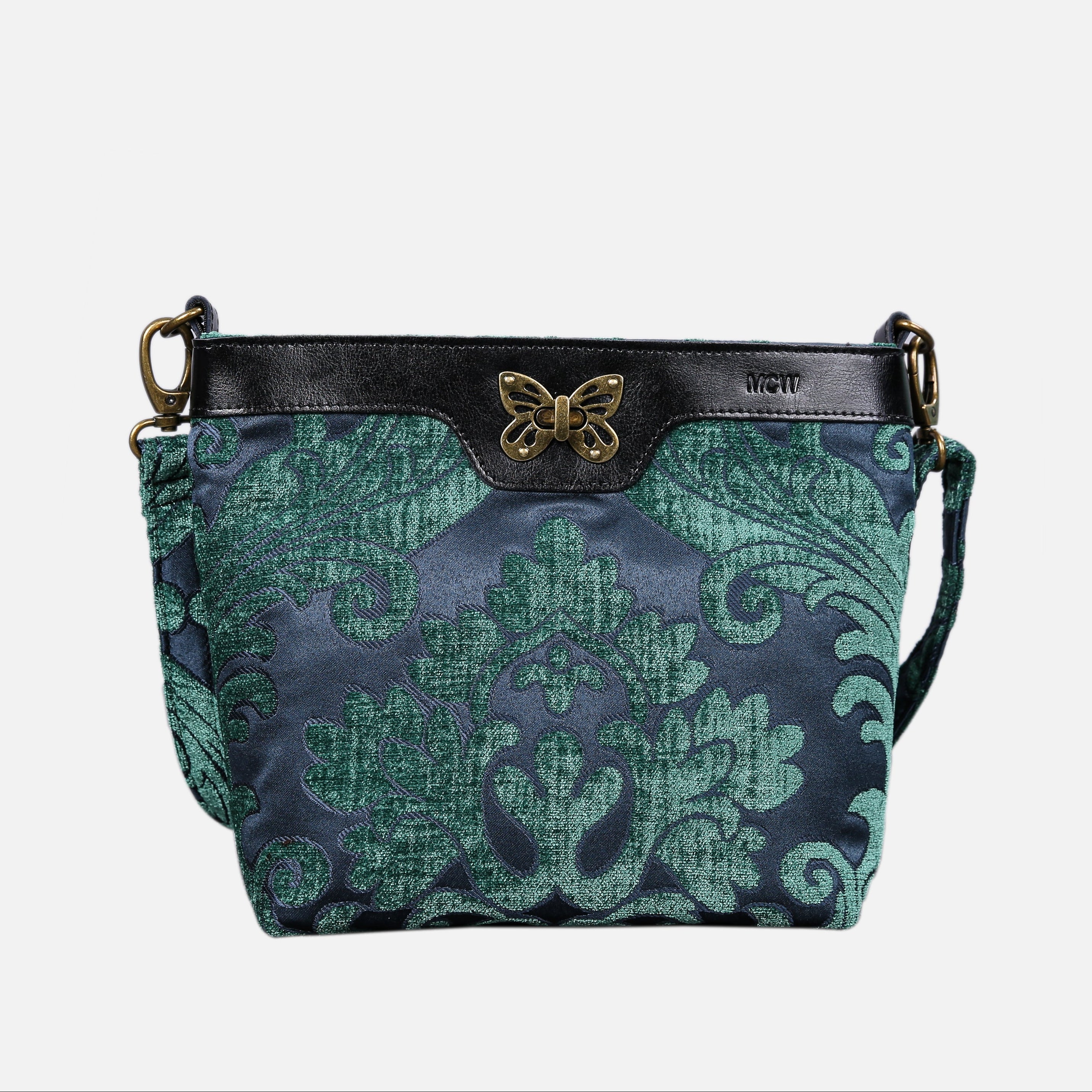 Queen Hunter Green Carpet Crossbody Bag carpet bag MCW Handmade