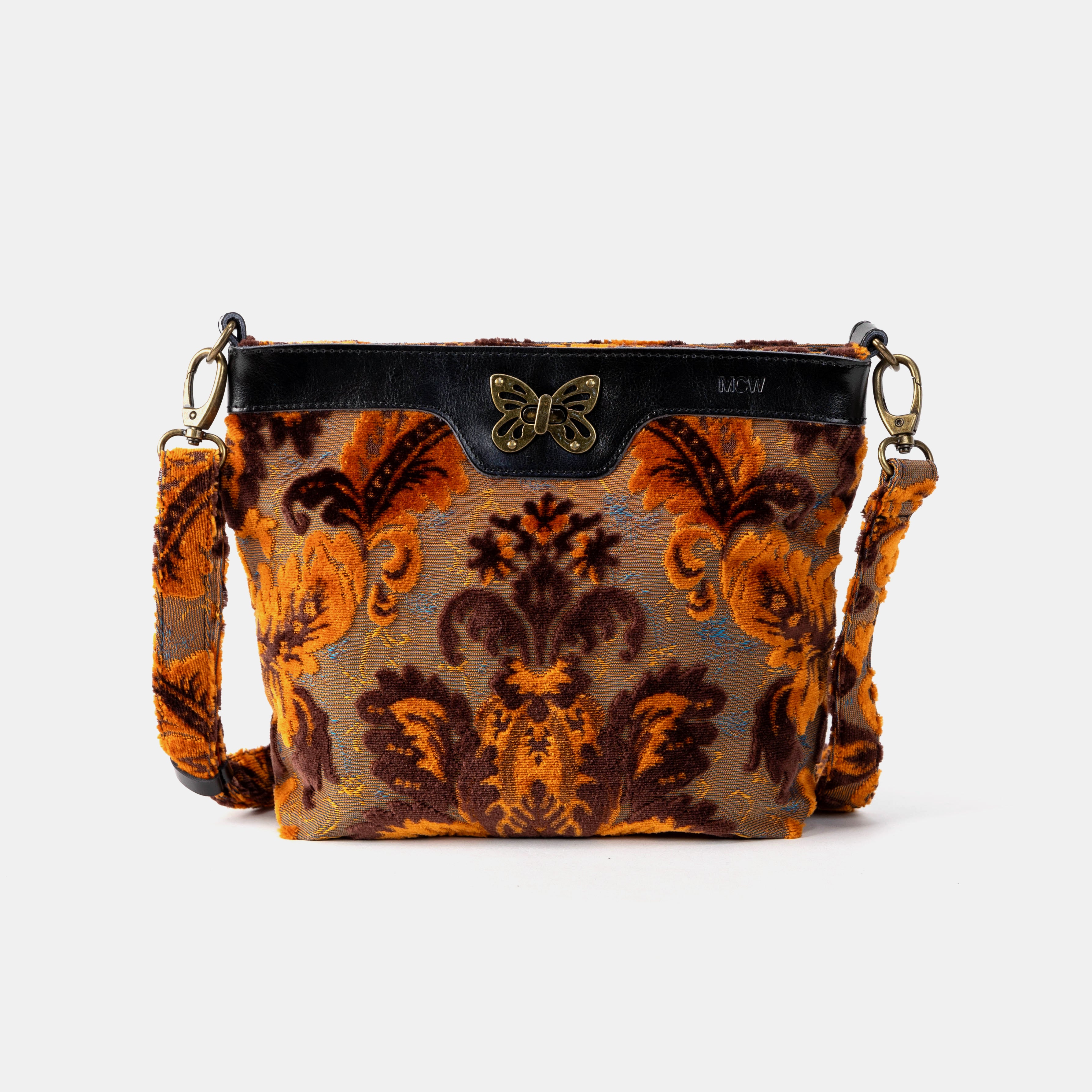 Burnout Velvet Revival Sienna Butterfly Crossbody Bag