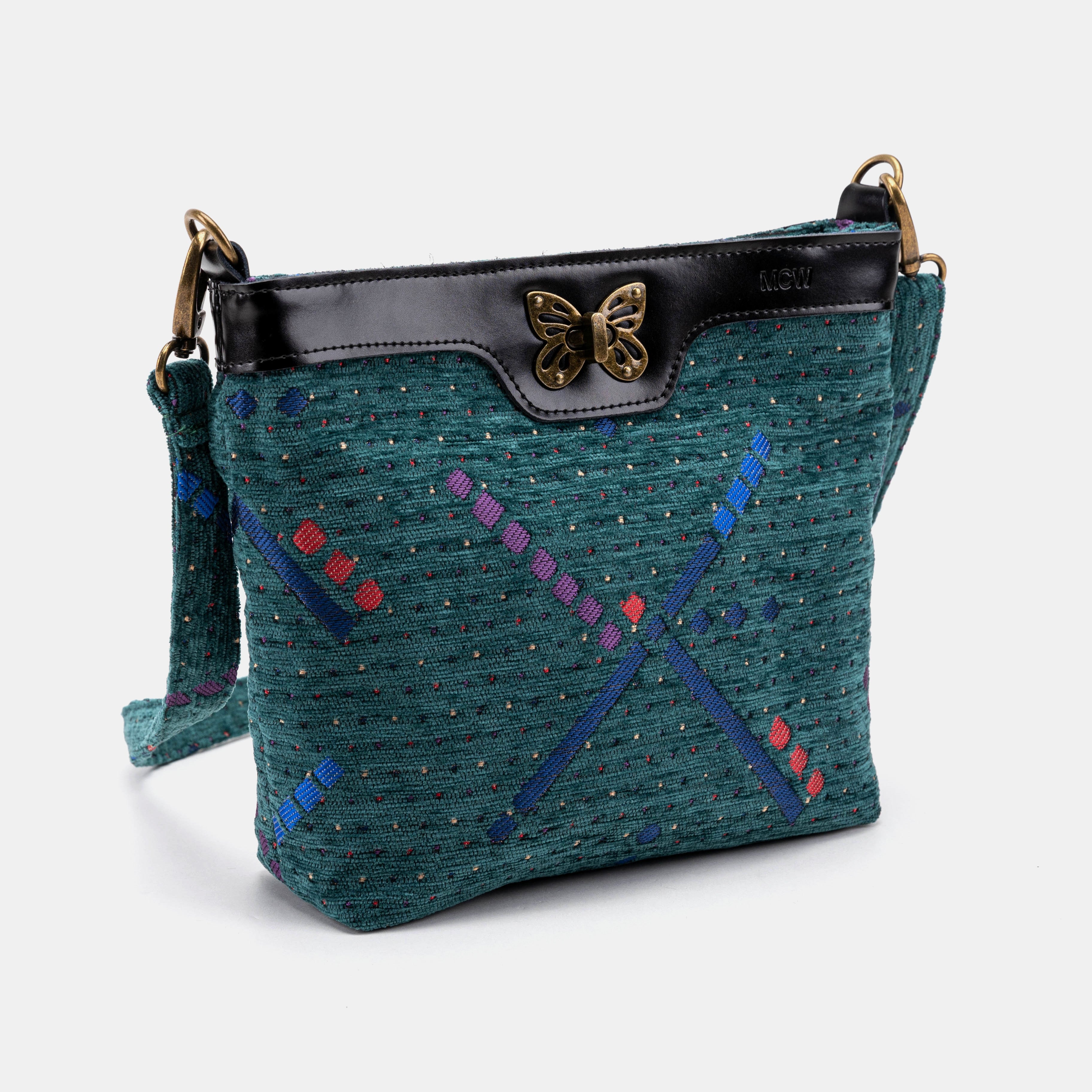 PDX Portland Airport Carpet Crossbody Bag of America front side