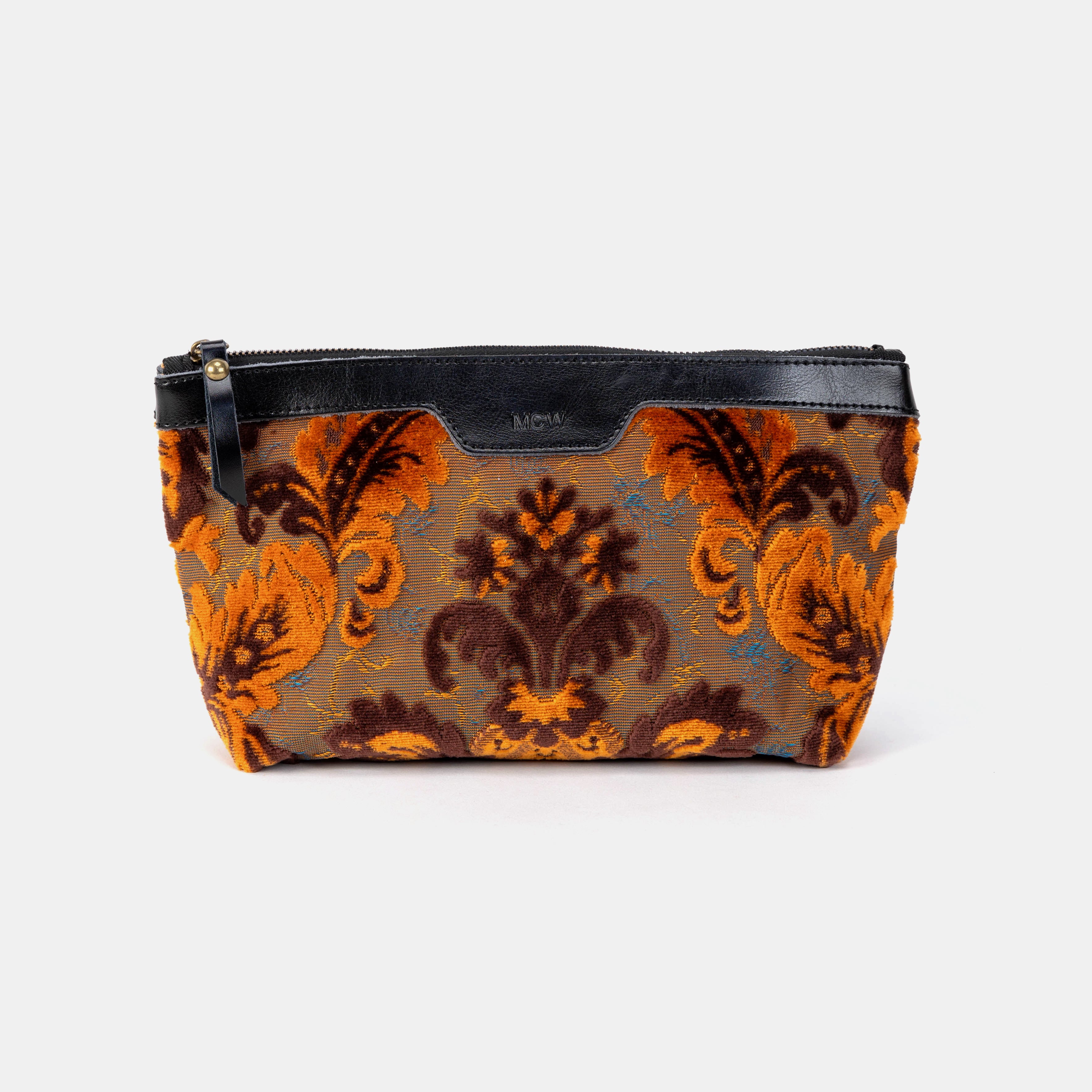 Burnout Velvet Revival Sienna Carpet Makeup Bag