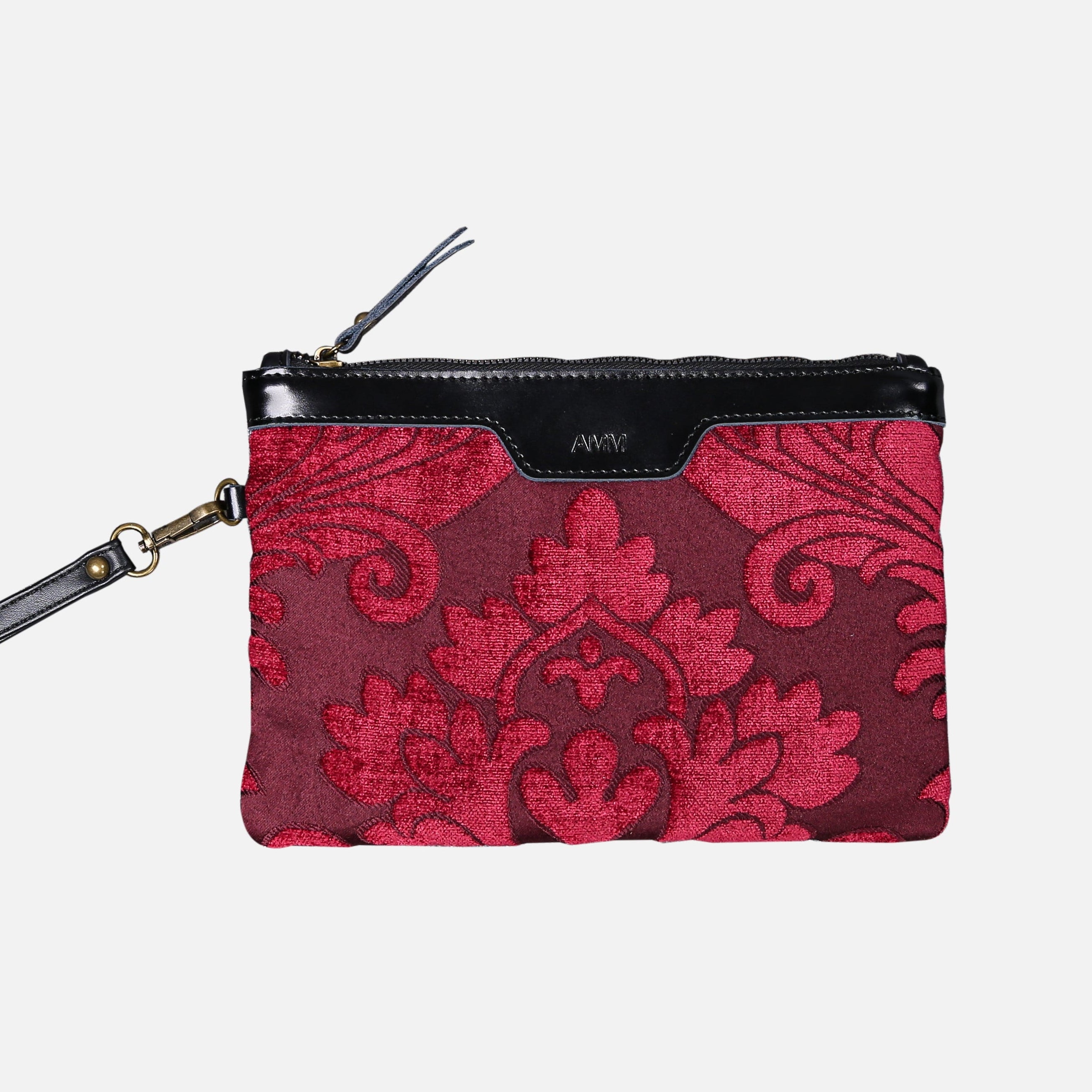 Queen Wine Wristlet Clutch carpet bag MCW Handmade