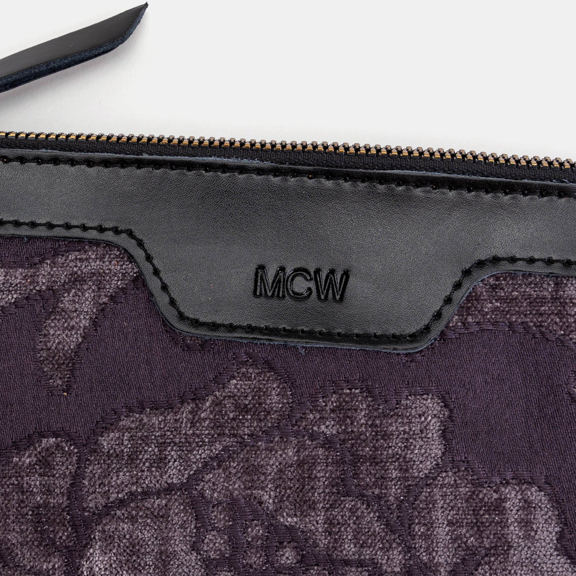 Wristlet Clutch Carpet Bag | Floral Brocade Purple detail