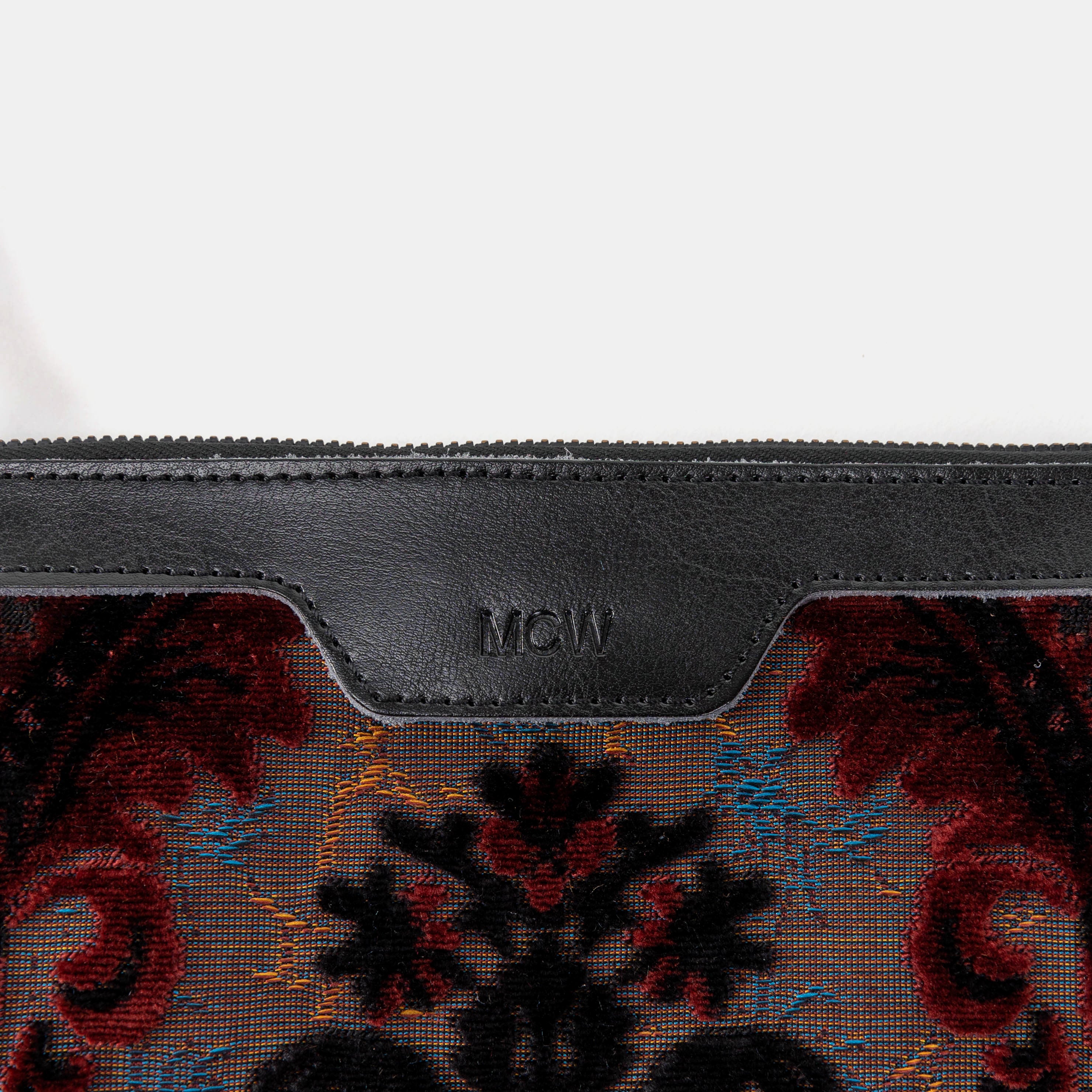 Burnout Velvet Revival Sephia Wristlet Clutch logo