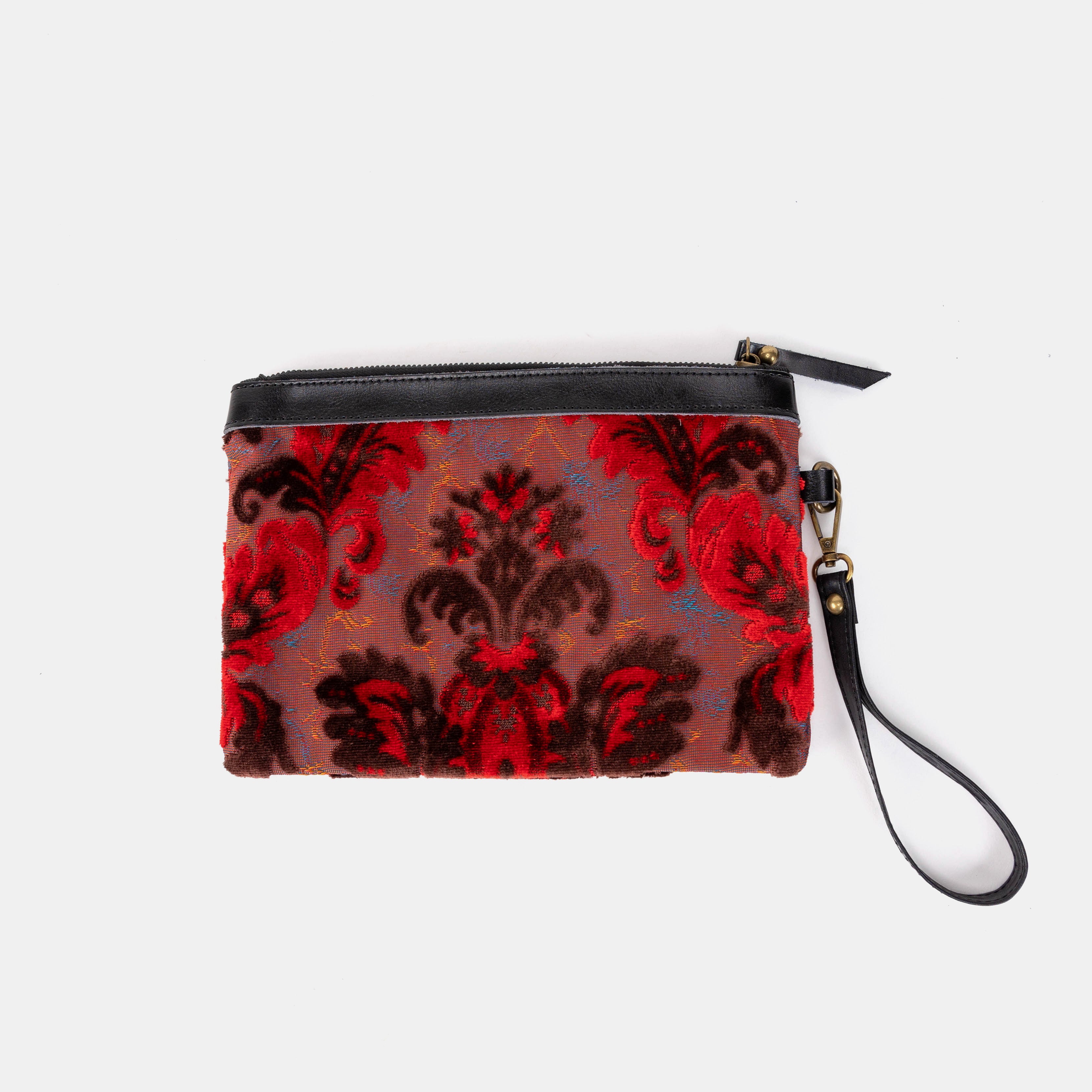 Burnout Velvet Revival Scarlet Wristlet Clutch back