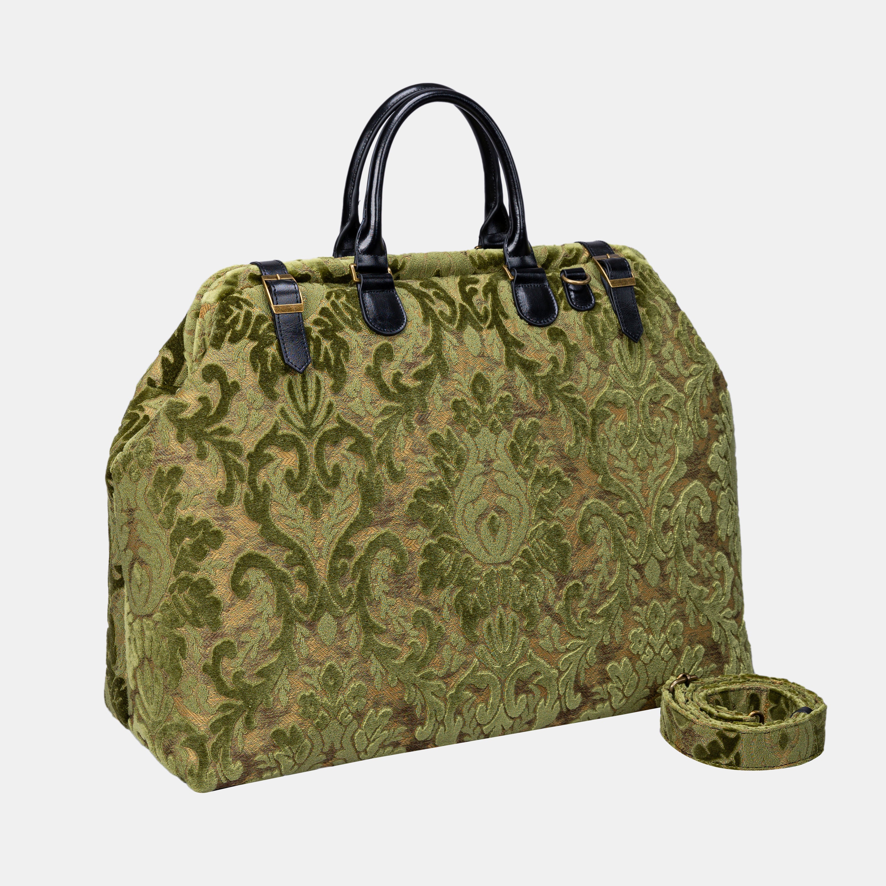 Burnout Velvet Fern Green Men's Carpetbag carpet bag MCW Handmade