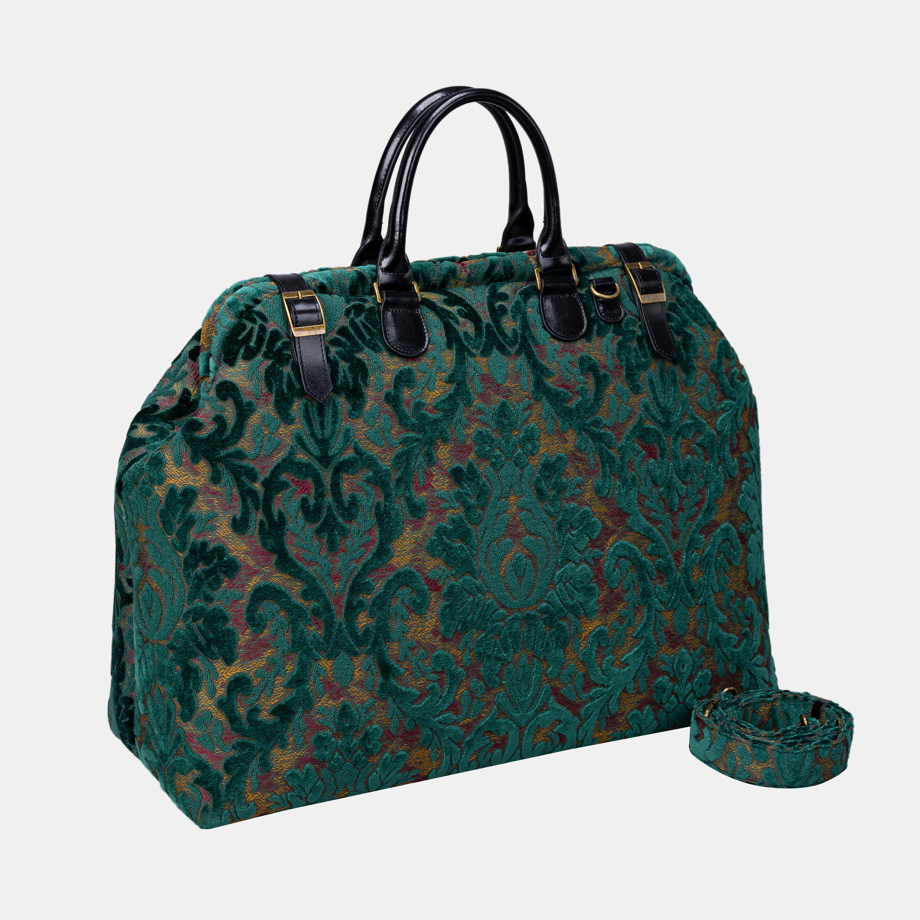 Burnout Velvet Jade Green Men's Carpetbag carpet bag MCW Handmade