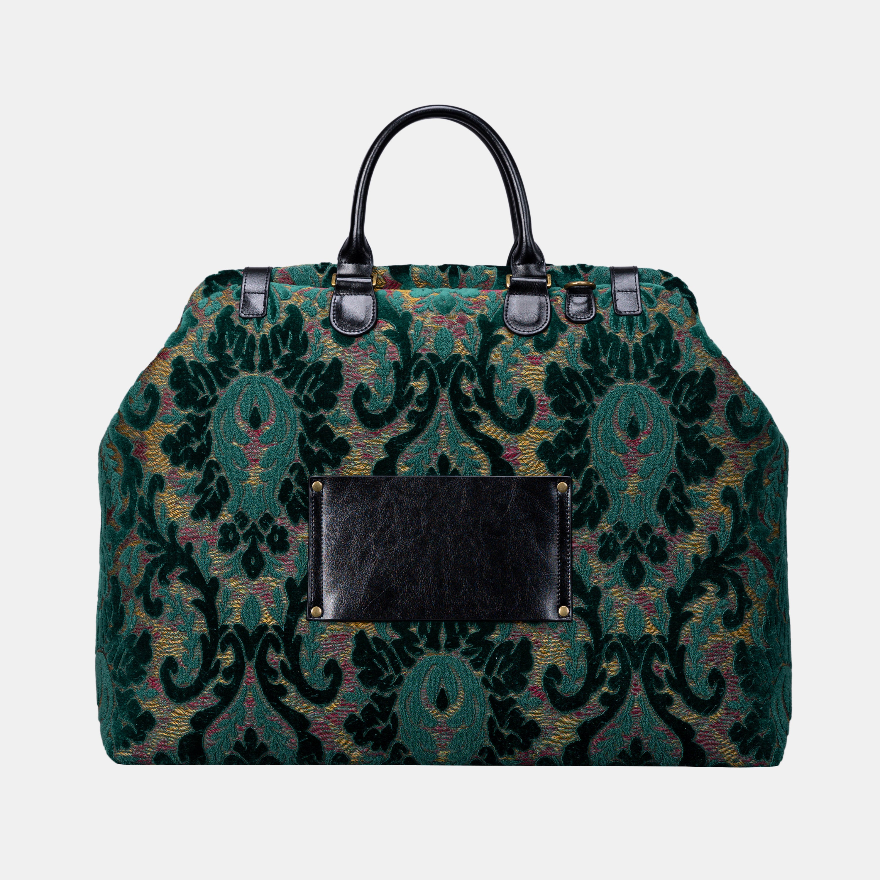 Burnout Velvet Jade Green Men's Carpetbag carpet bag MCW Handmade-3