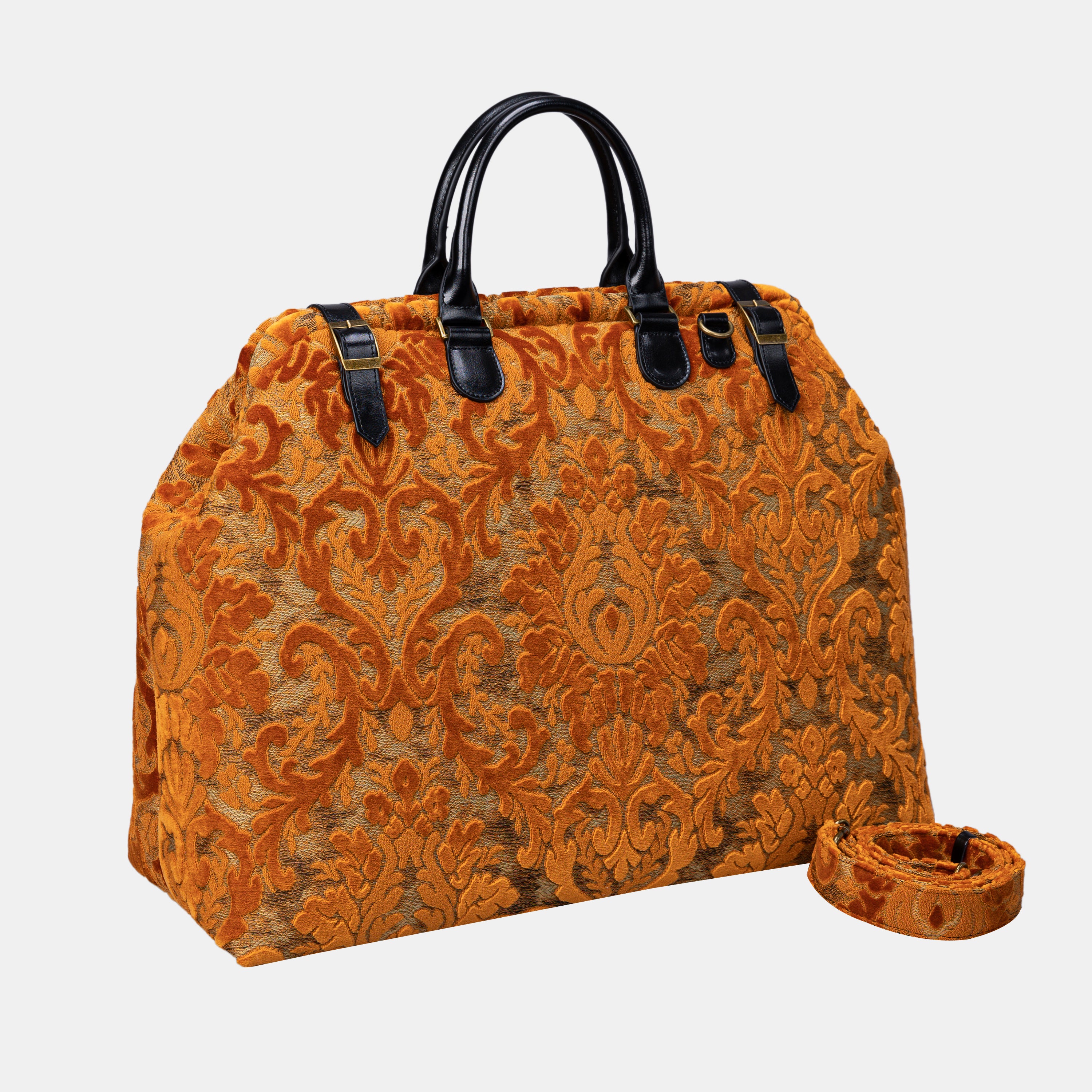 Burnout Velvet Orange Men's Carpetbag carpet bag MCW Handmade