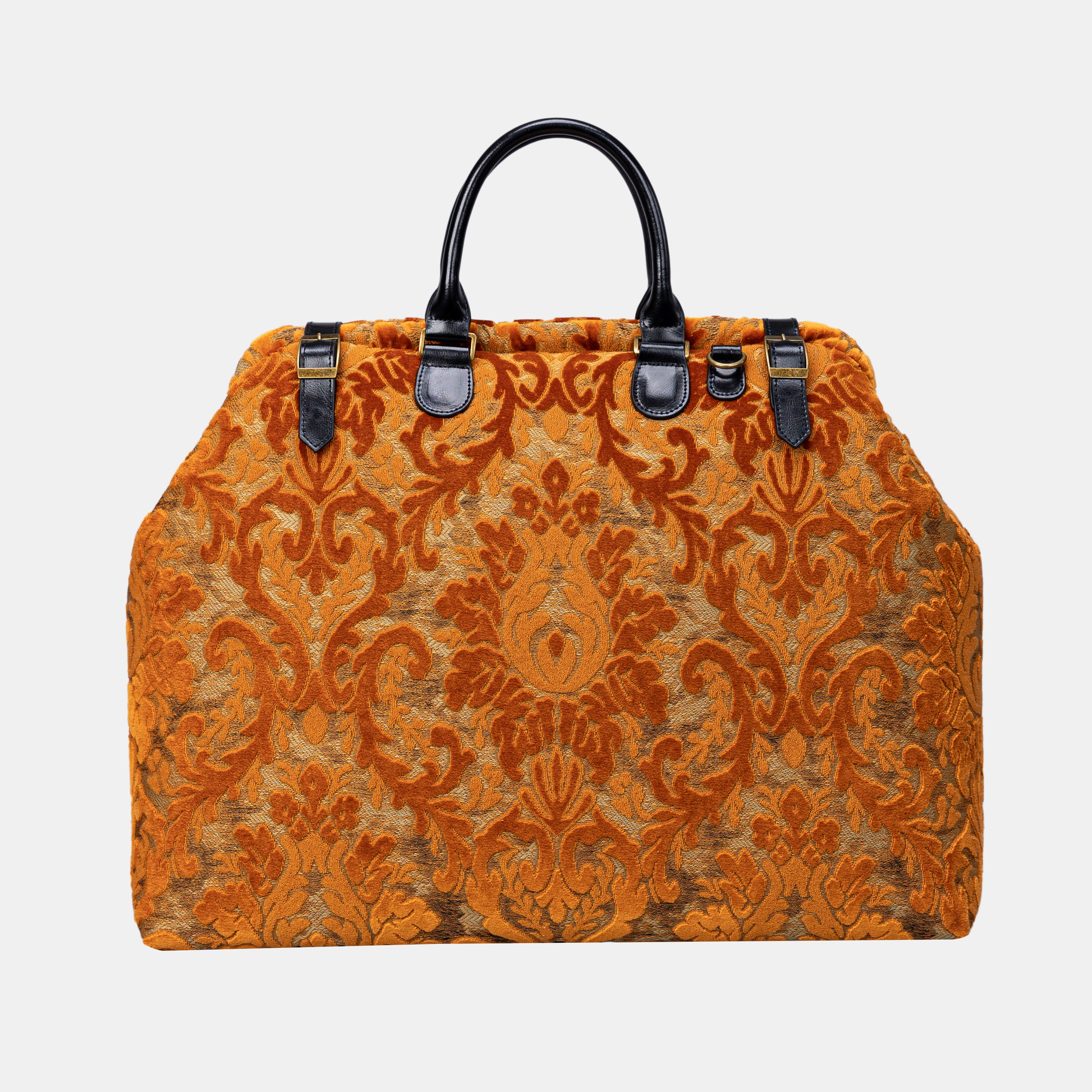 Burnout Velvet Orange Men's Carpetbag carpet bag MCW Handmade-1