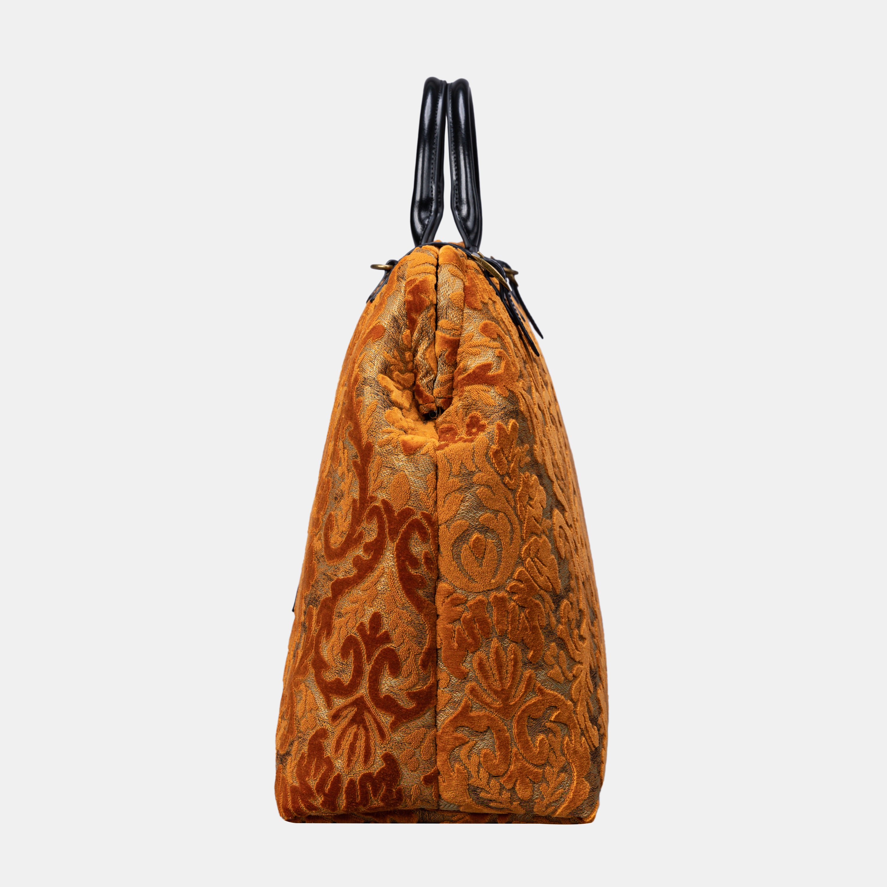 Burnout Velvet Orange Men's Carpetbag carpet bag MCW Handmade-2