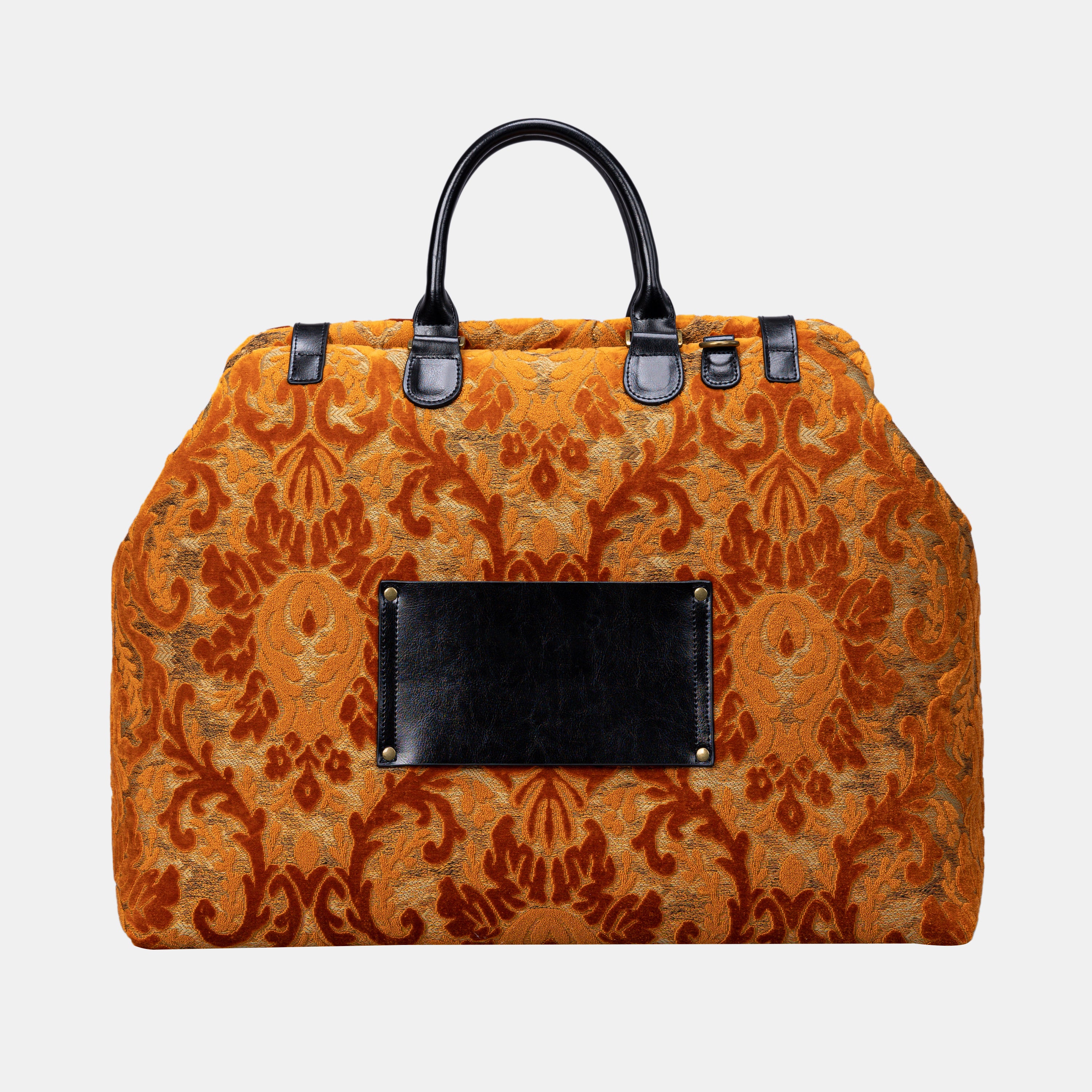 Burnout Velvet Orange Men's Carpetbag carpet bag MCW Handmade-3