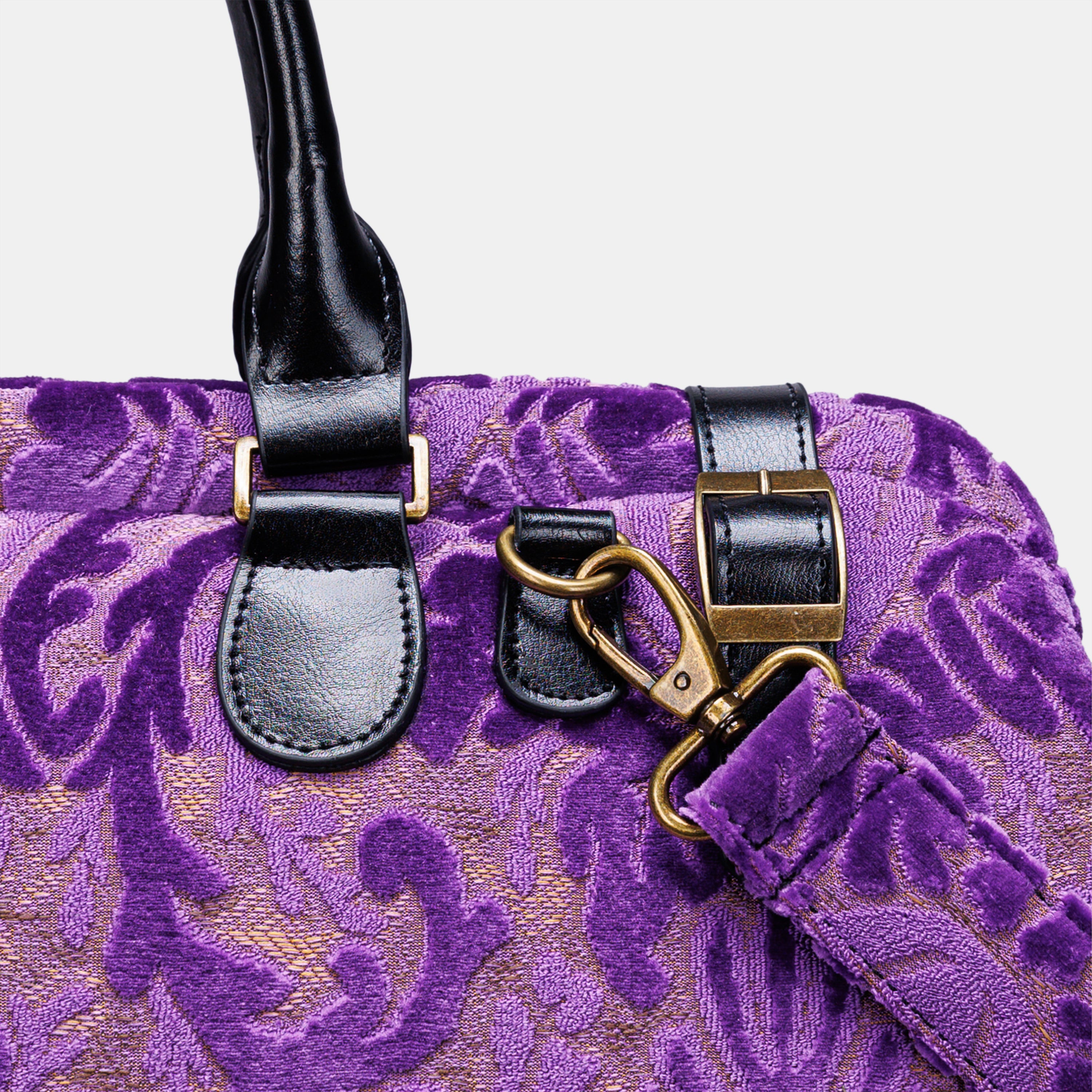 Burnout Velvet Purple Men's Carpetbag carpet bag MCW Handmade-5