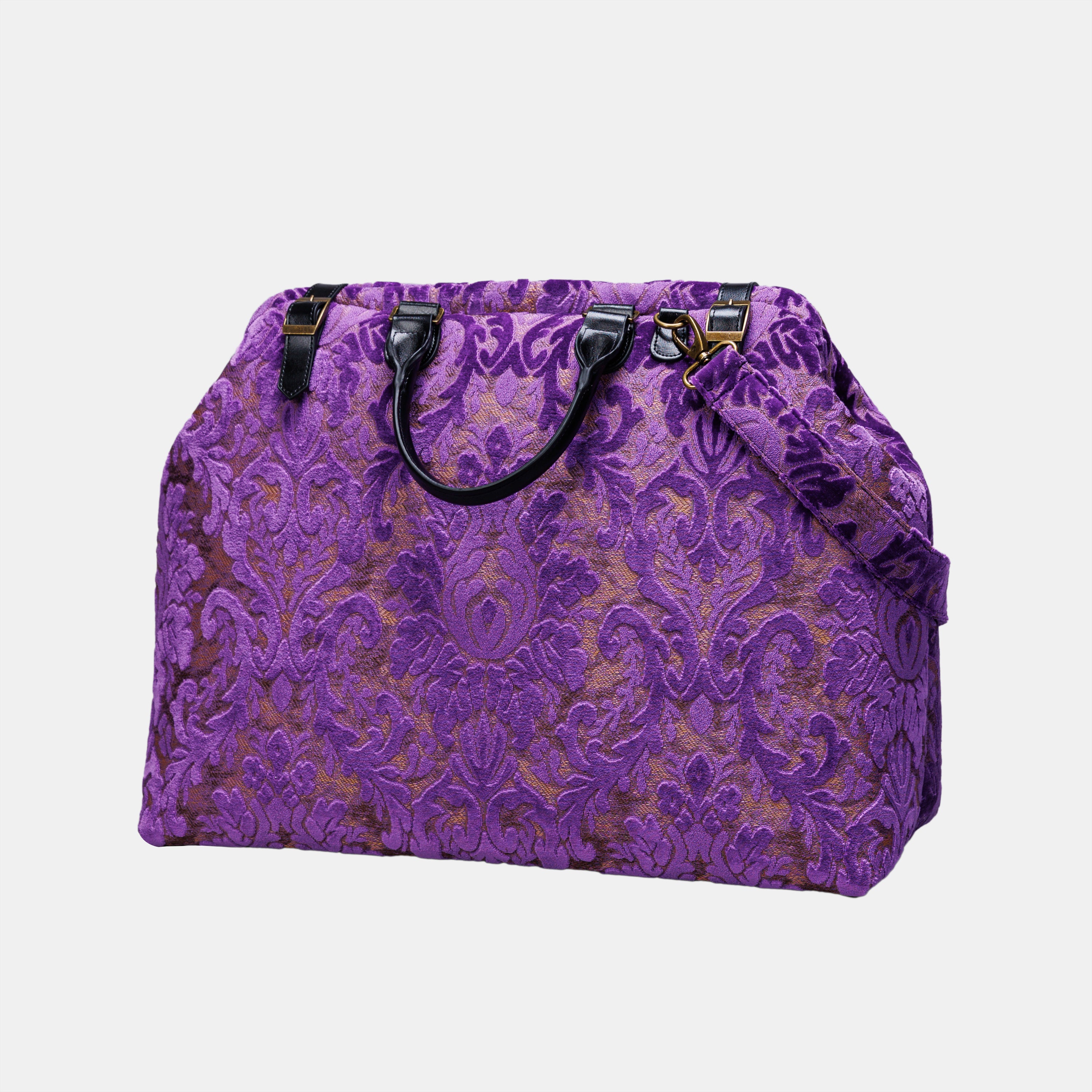 Burnout Velvet Purple Men's Carpetbag carpet bag MCW Handmade-3