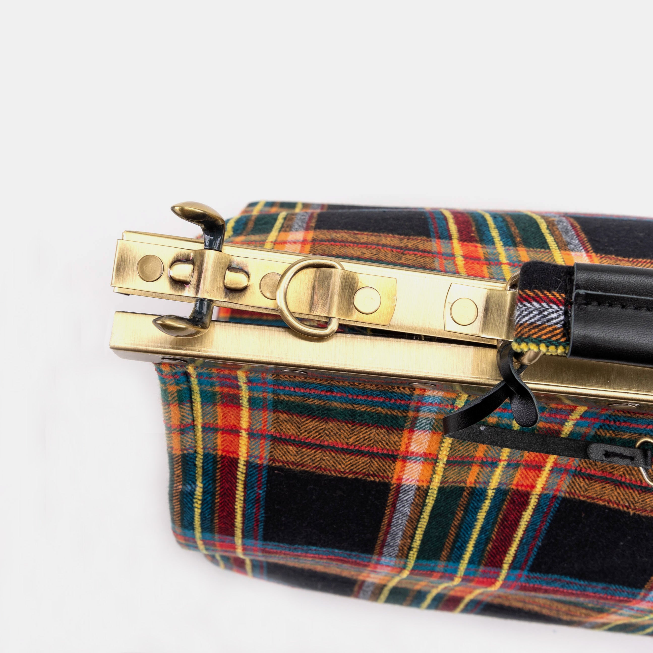 Tartan Stewart Black Celine Carpet Gladstone Bag of America frame