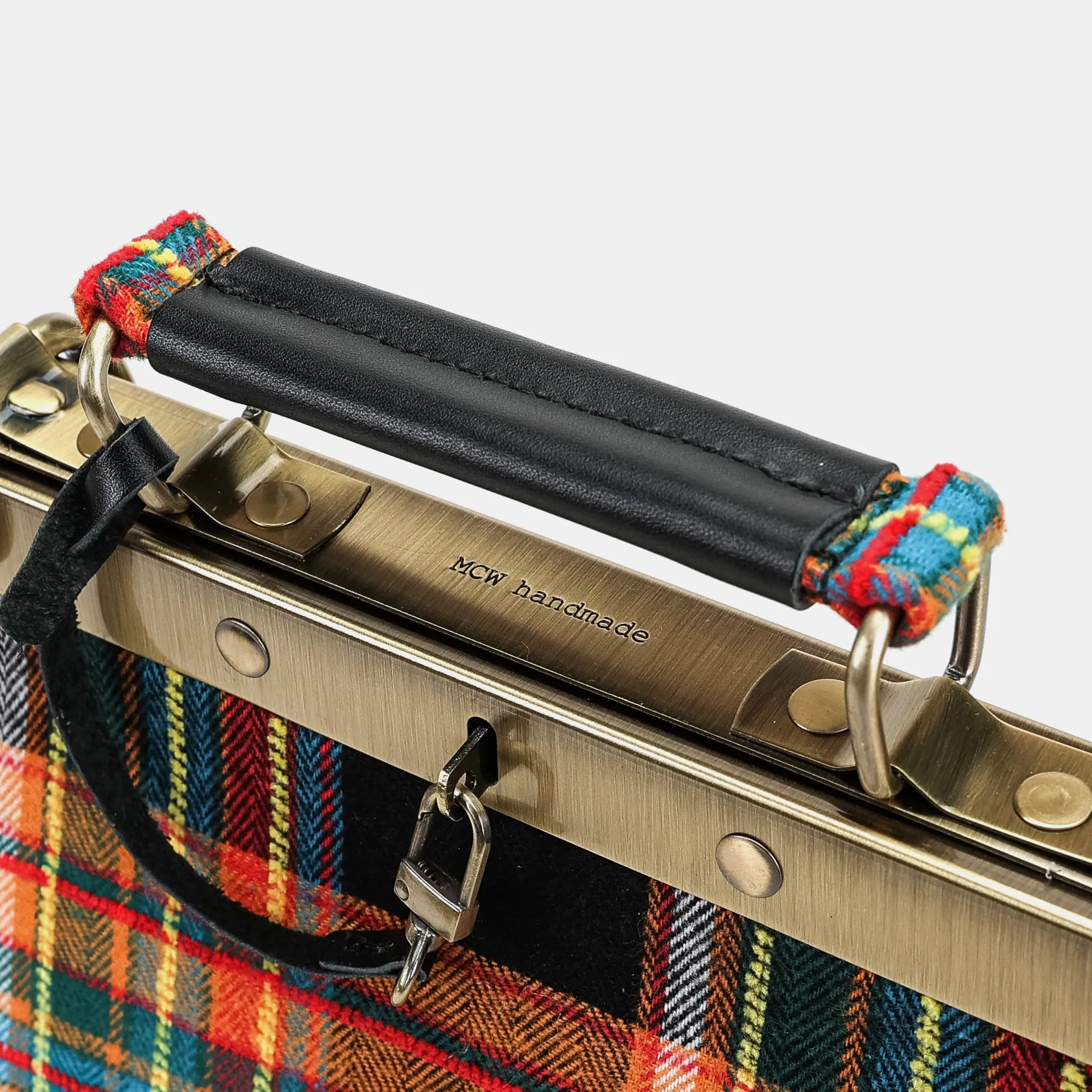 Tartan Stewart Black Helena Carpet Gladstone Backpack of America handle