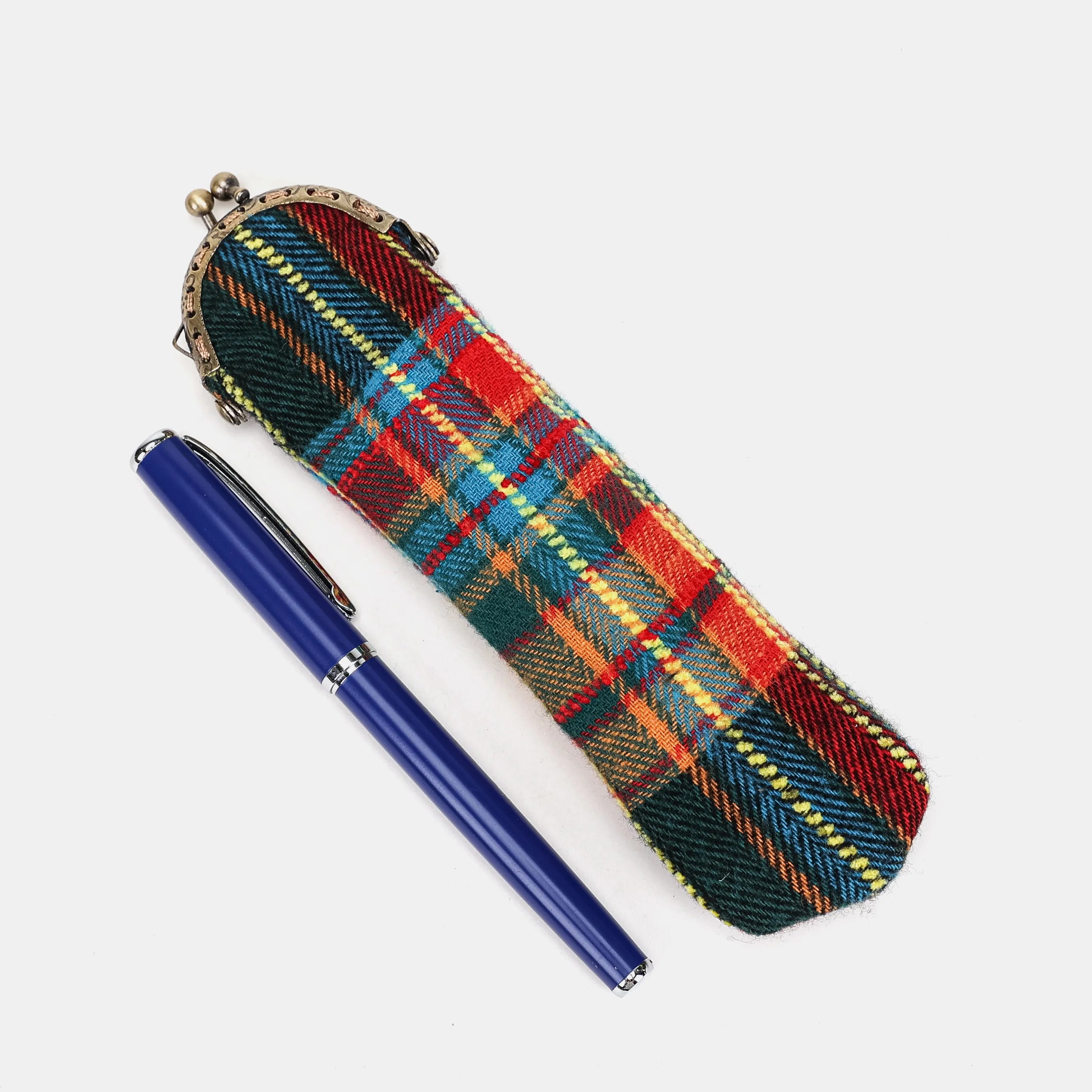 Tartan Stewart Black Solo Pen Case Carpetbag of America main