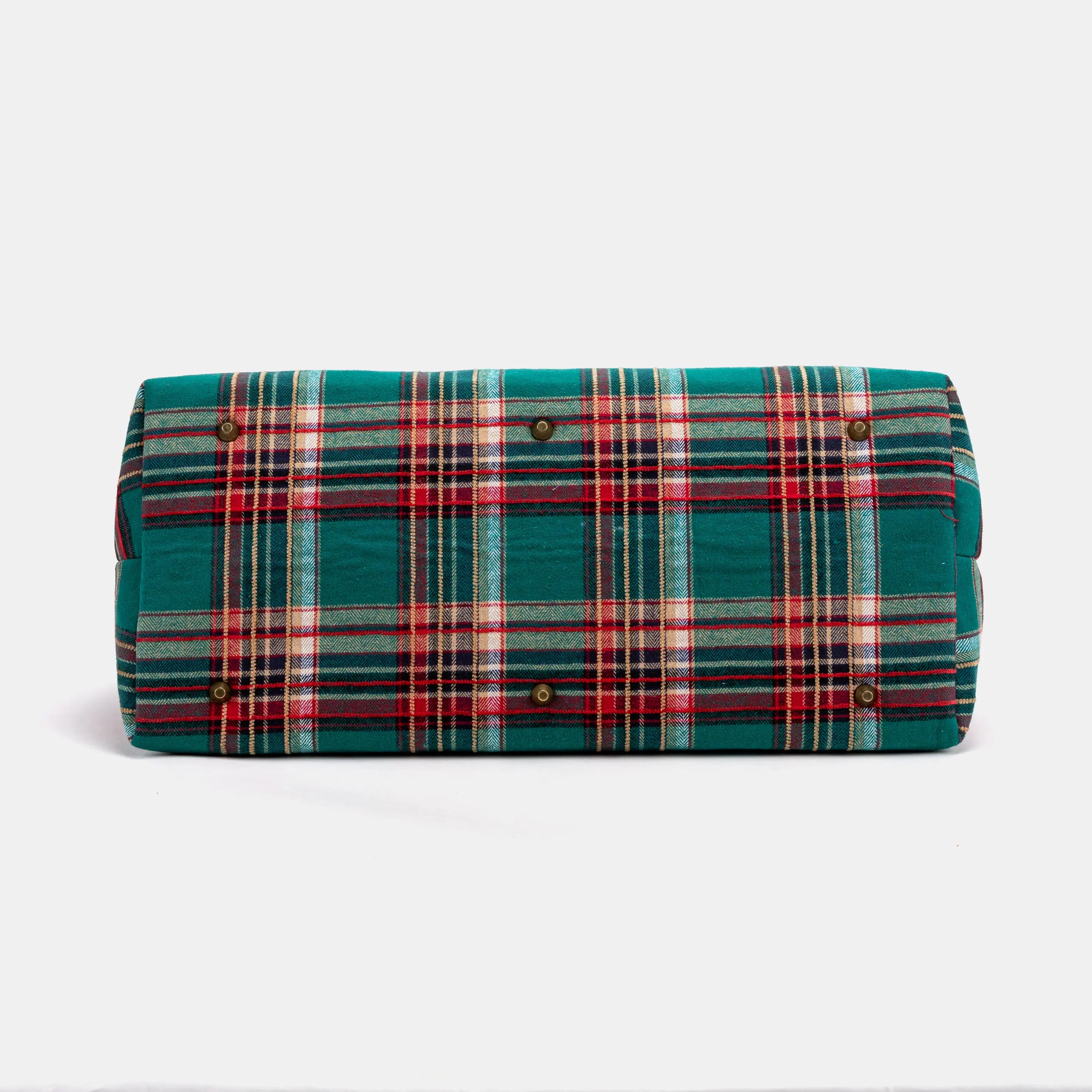 Tartan Stewart Green Large Carpetbag Carpetbag of America bottom