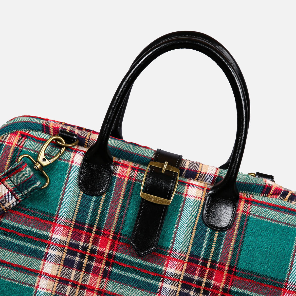 Tartan Stewart Green Mary Poppins Weekender Carpetbag of America buckle