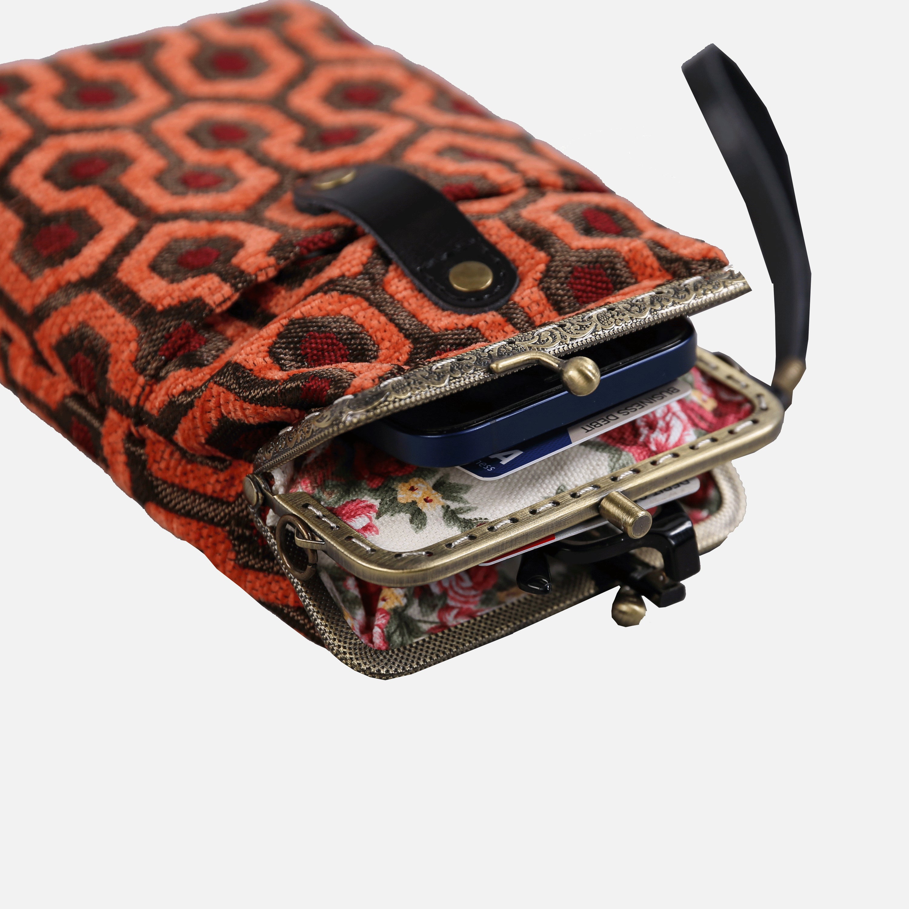 "The Shining" Overlook Hotel Carpet Phone Case Carpetbag of America in use