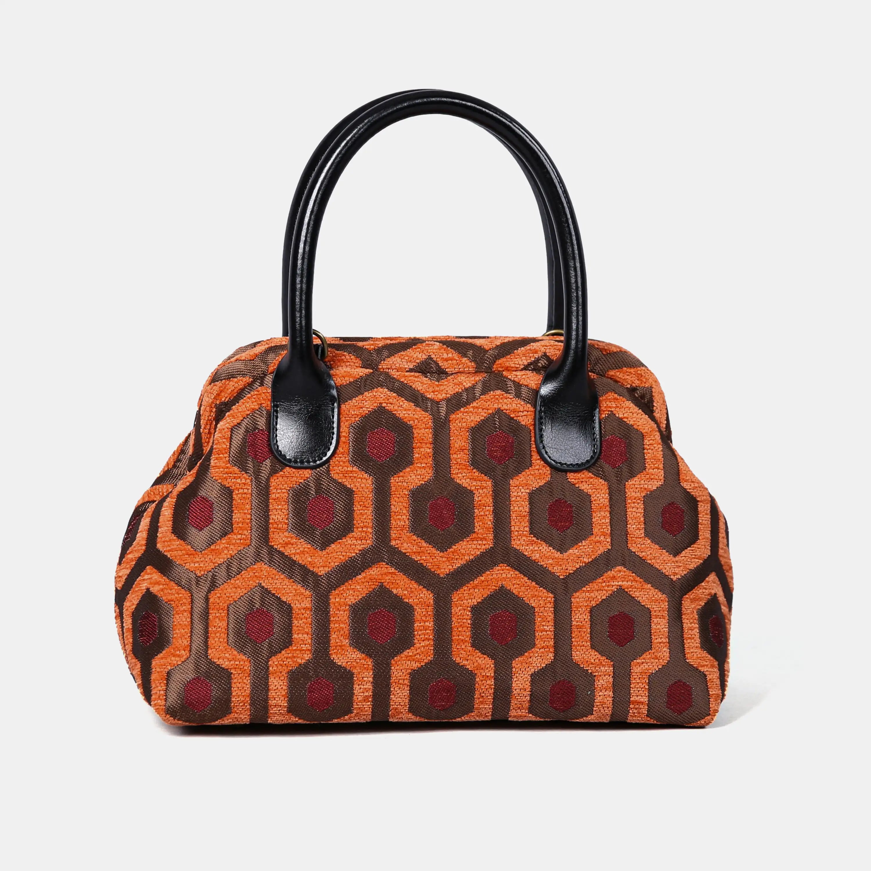 "The Shining" Overlook Hotel Carpet Satchel carpet bag MCW Handmade of America back