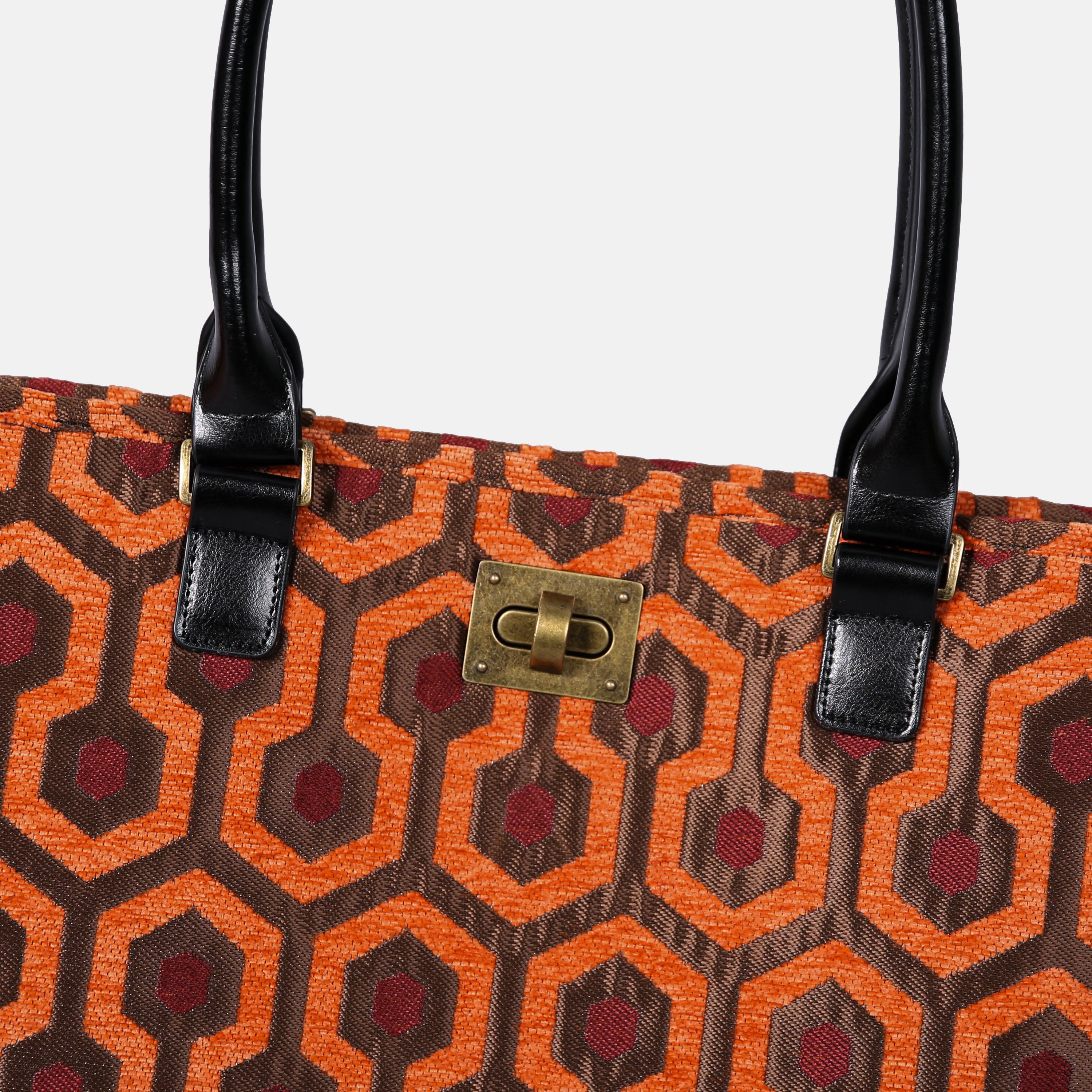 "The Shining" Overlook Hotel Carpet Tote Shopper carpet bag of America closure
