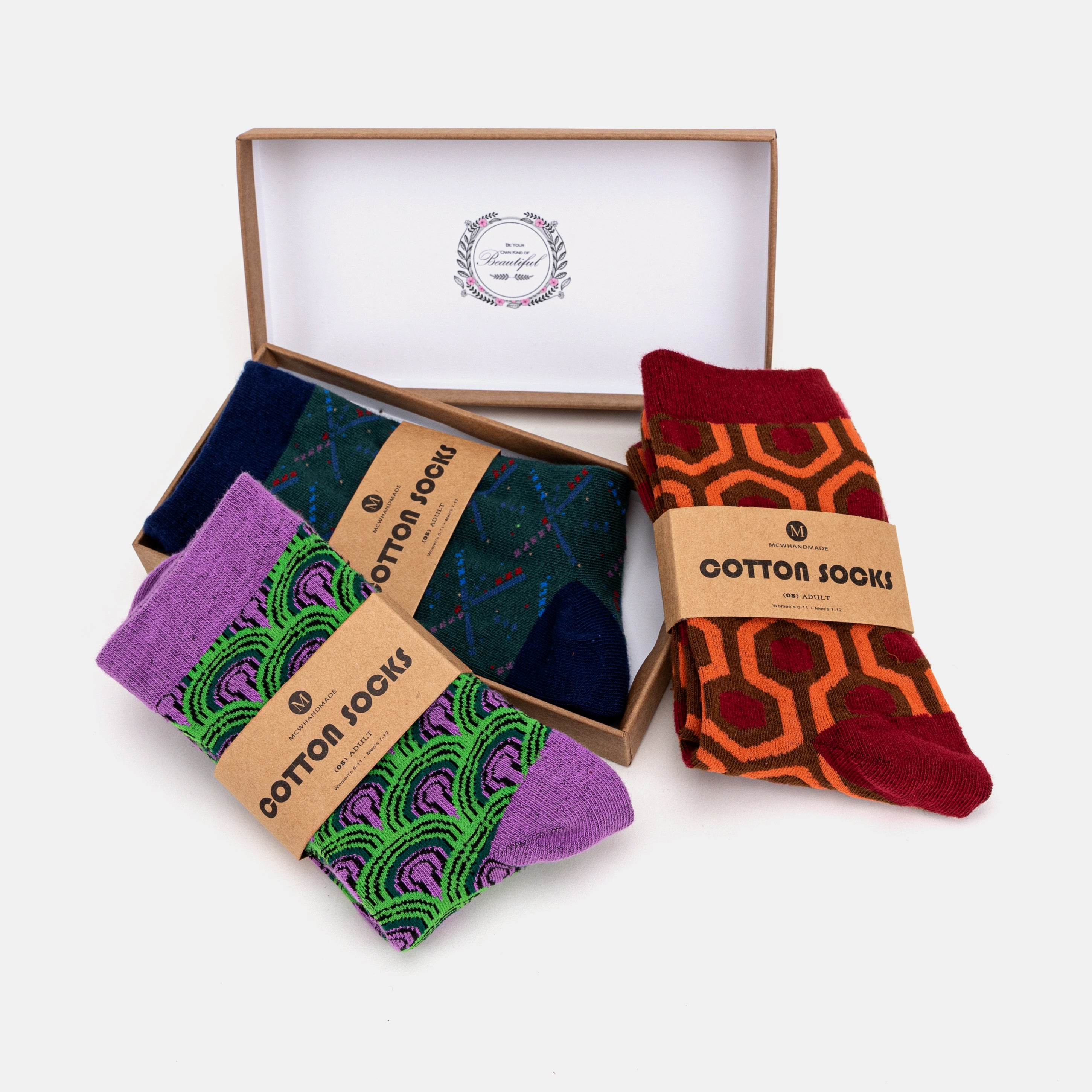 PDX Portland Airport Pattern Cotton Crew Socks of America packaging