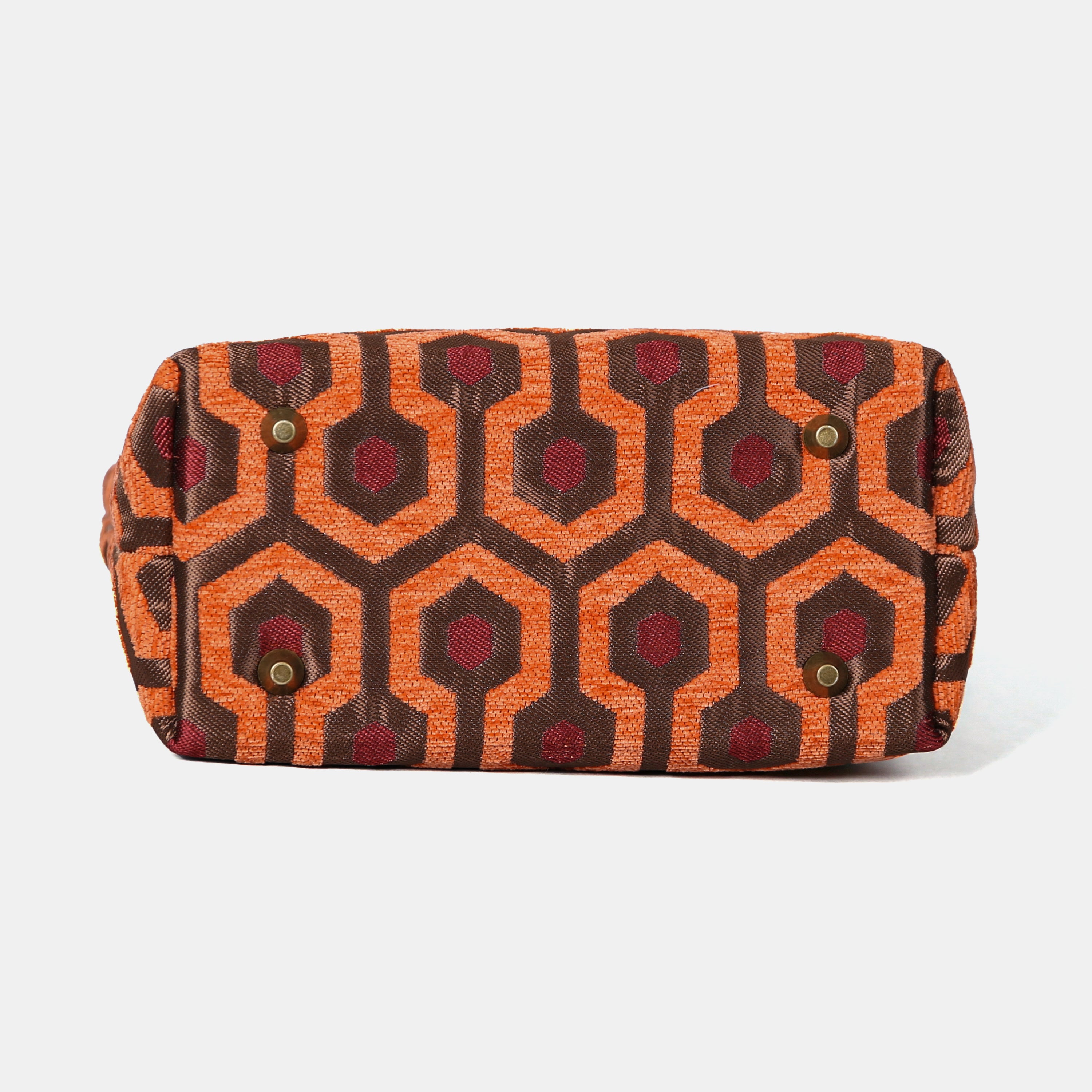 "The Shining" Overlook Hotel Tuck Lock Carpet Satchel carpet bag MCW Handmade of America bottom