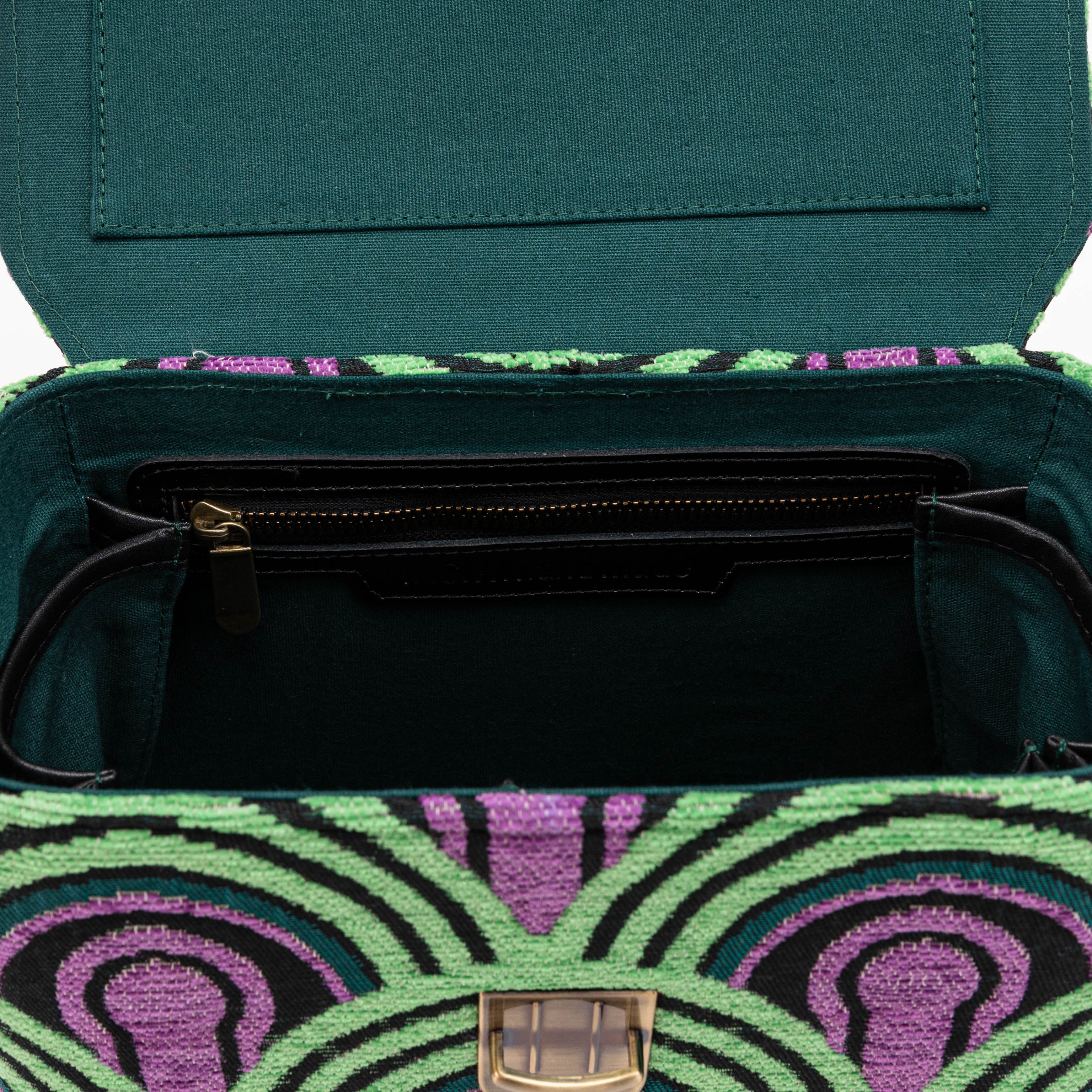 The Shining Room 237 Clara Medium Train Case Purse of America inside pocket