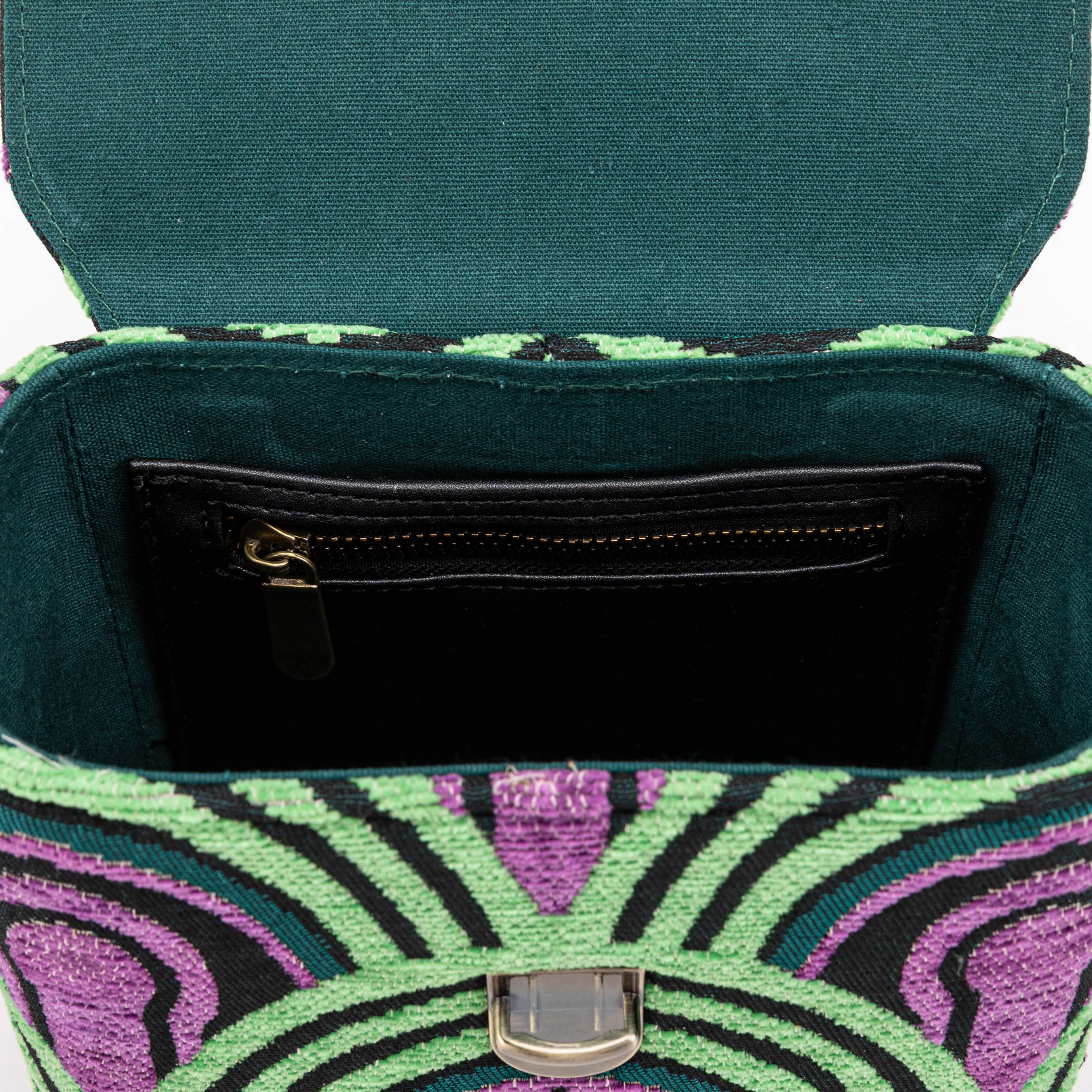 The Shining Room 237 Emma Small Train Case Crossbody of America inside pocket