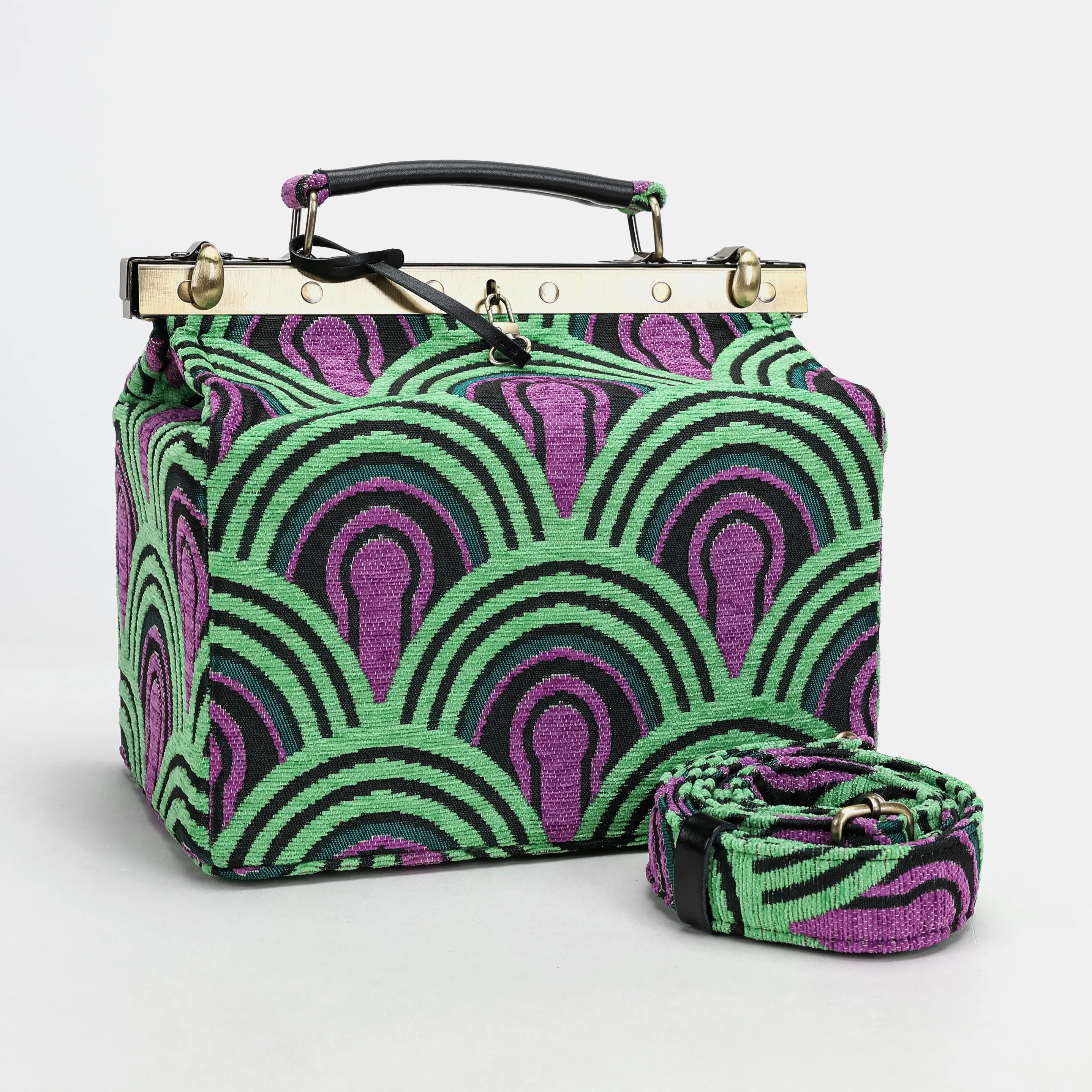The Shining Room 237 Vivienne Carpet Purse Gladstone Bag  with shoulder strap