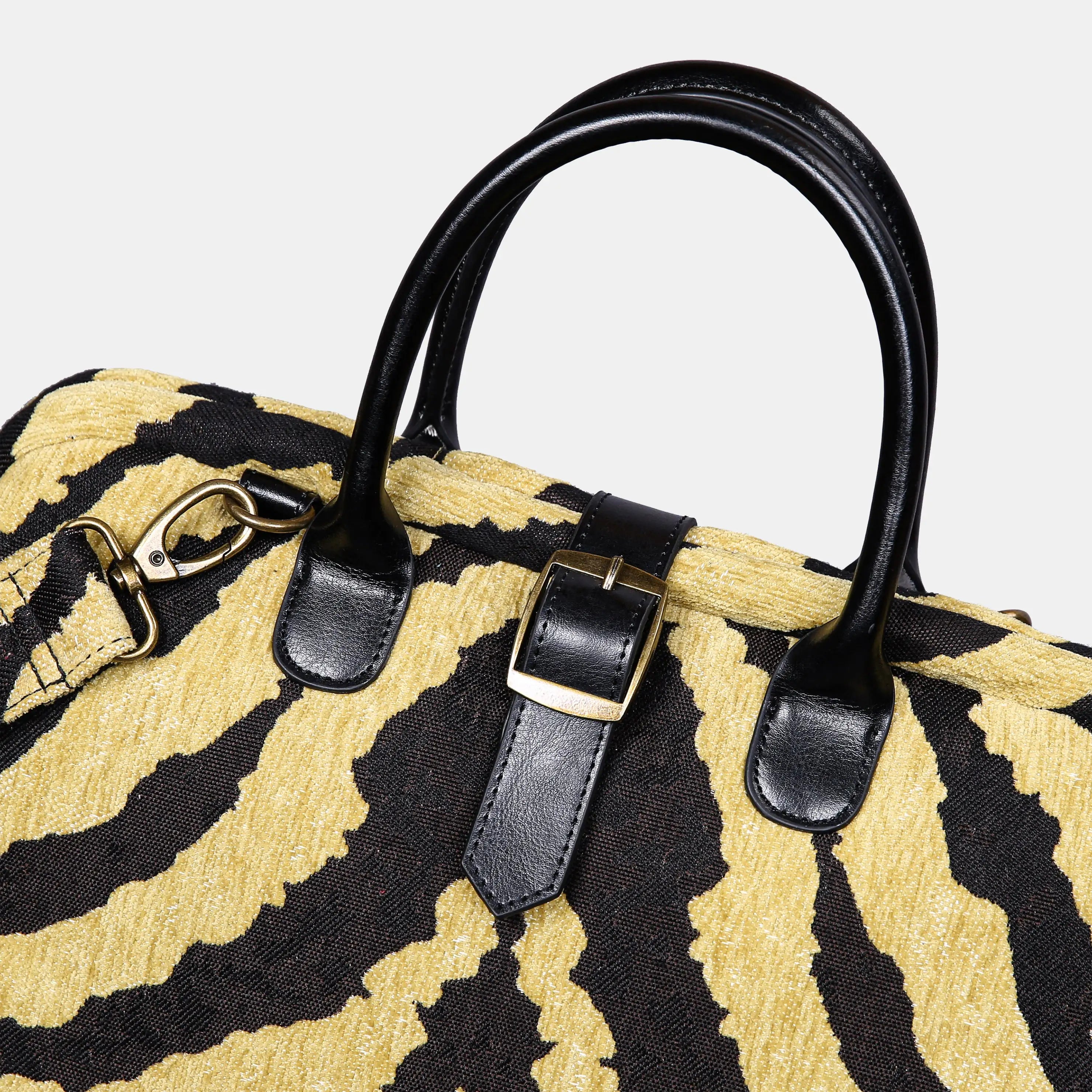 Tiger Stripe Mary Poppins Weekender Carpetbag of America buckle