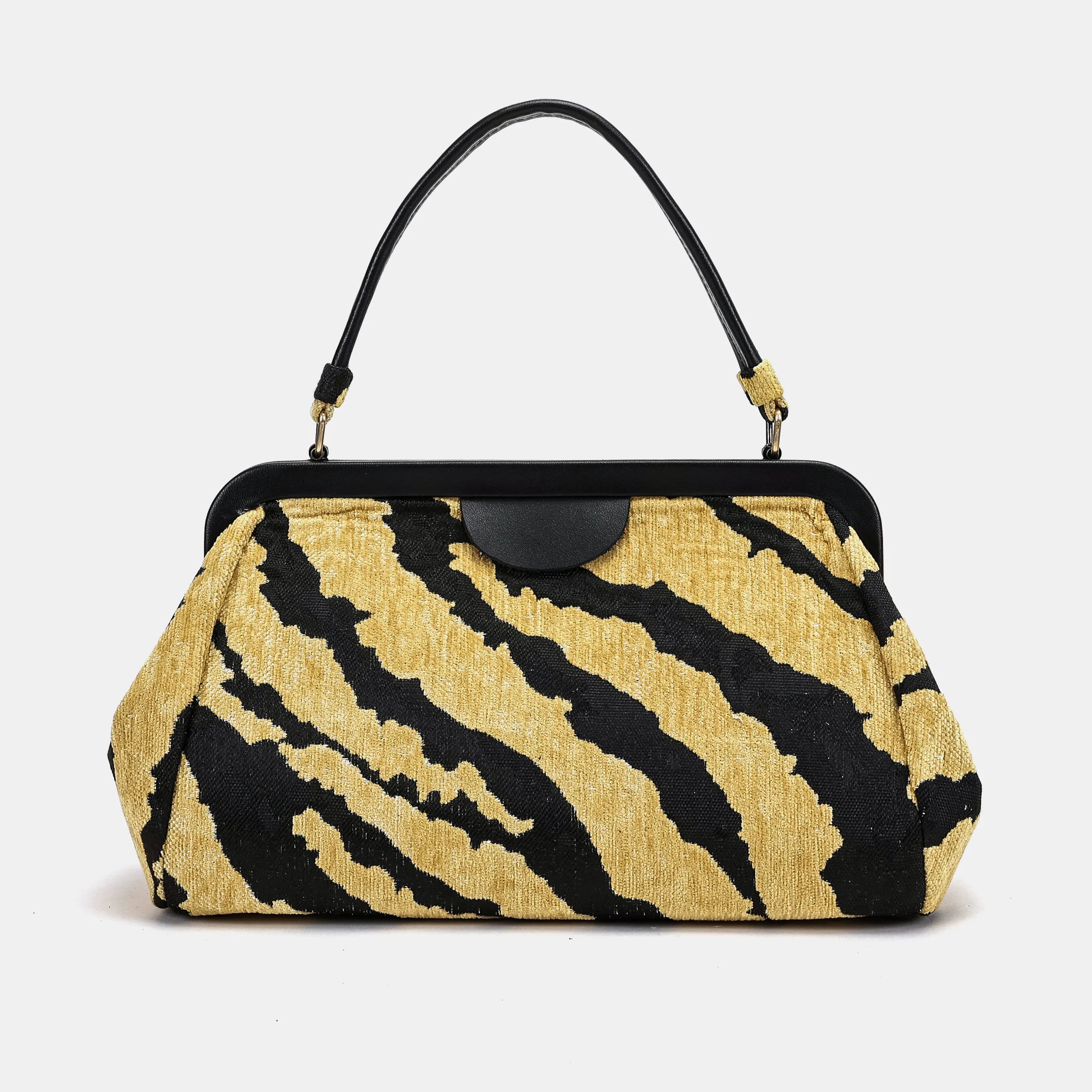 Tiger Stripe Top Handle Purse Carpetbag of America-Main