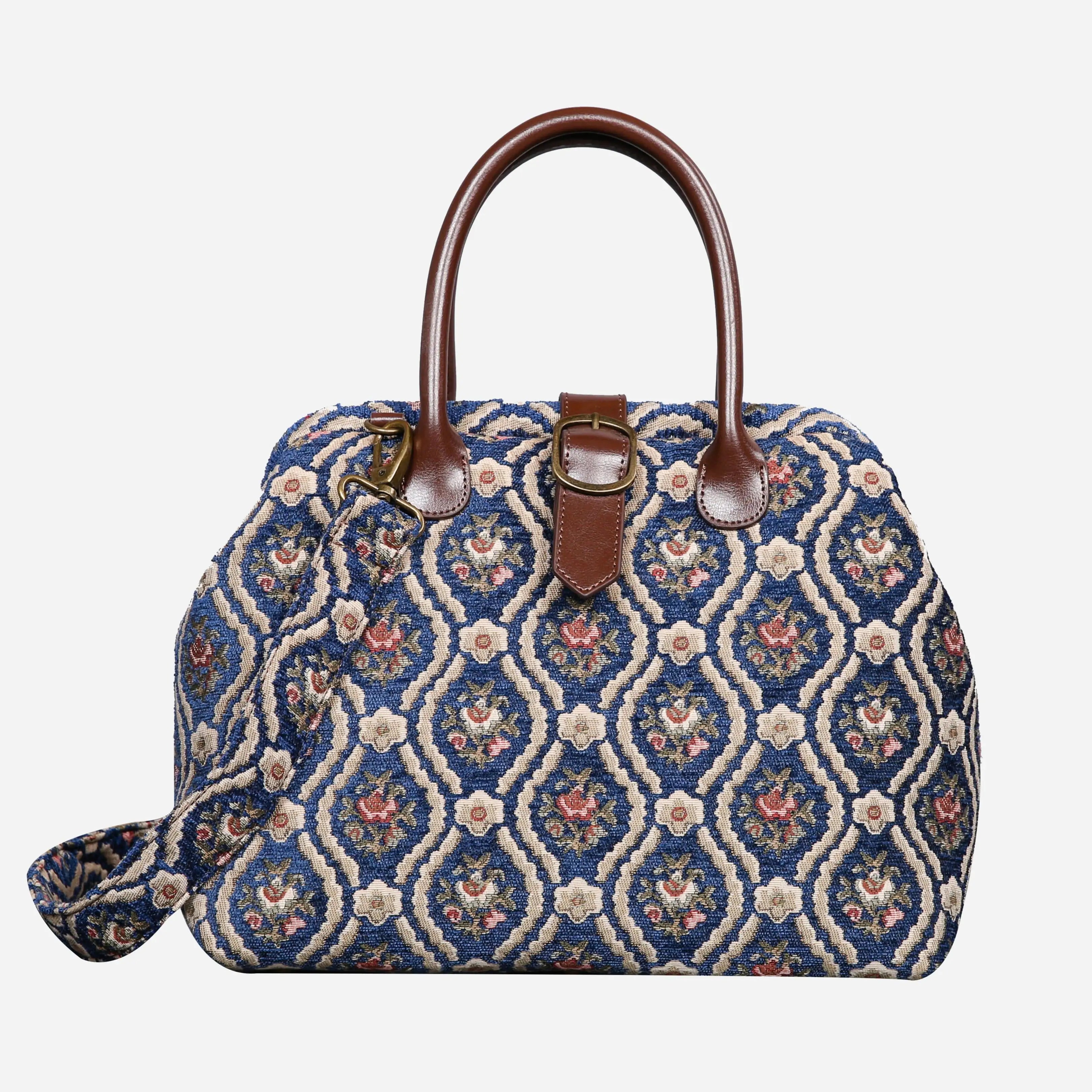 Traditional Blue Carpet Handbag Purse carpet bag MCW Handmade of America main