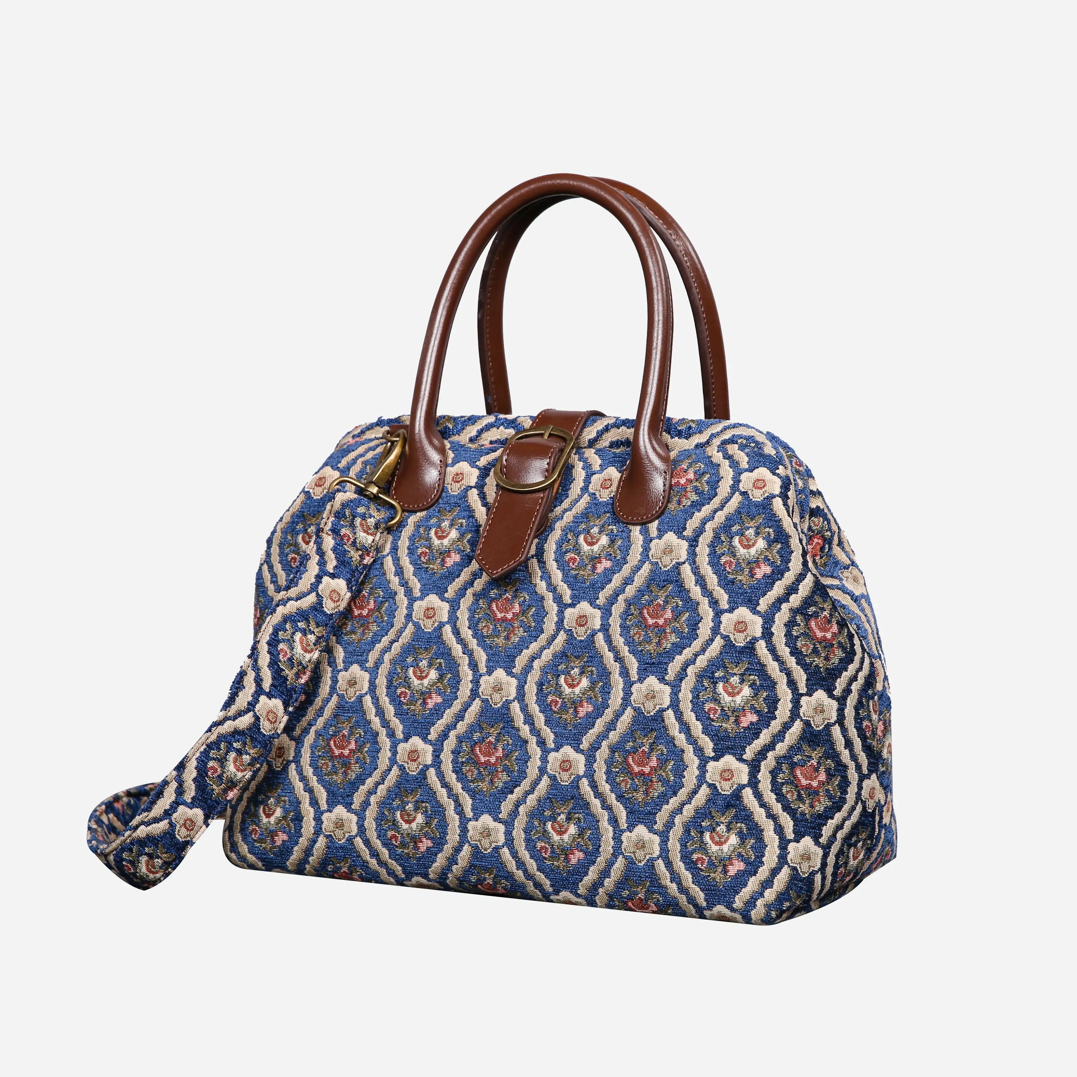Traditional Blue Carpet Handbag Purse carpet bag MCW Handmade front
