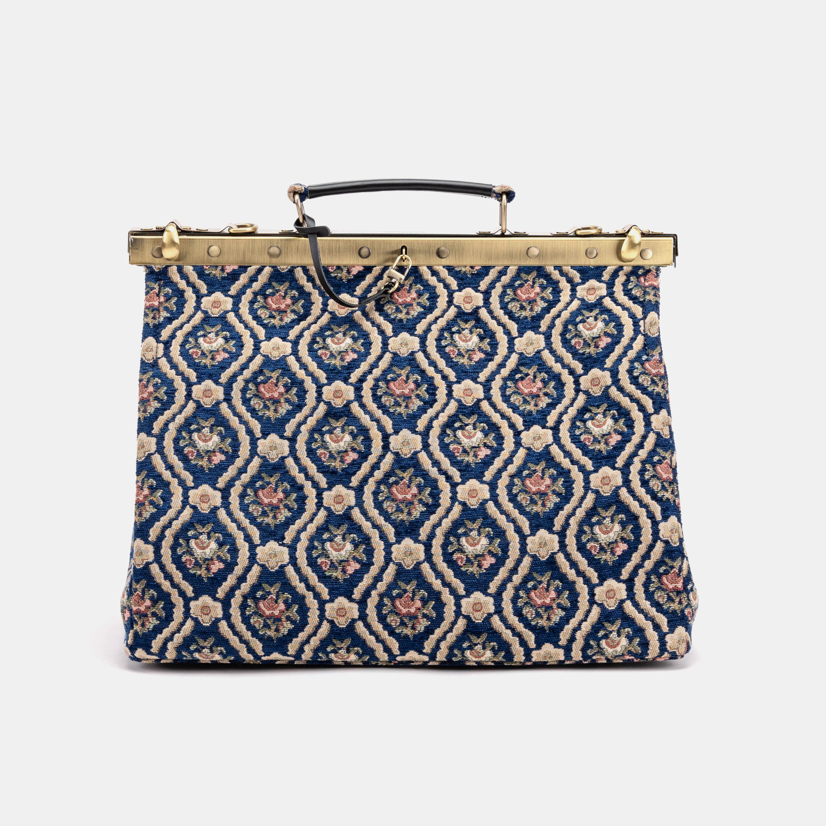 Traditional Blue Celine Carpet Gladstone Bag of America  front