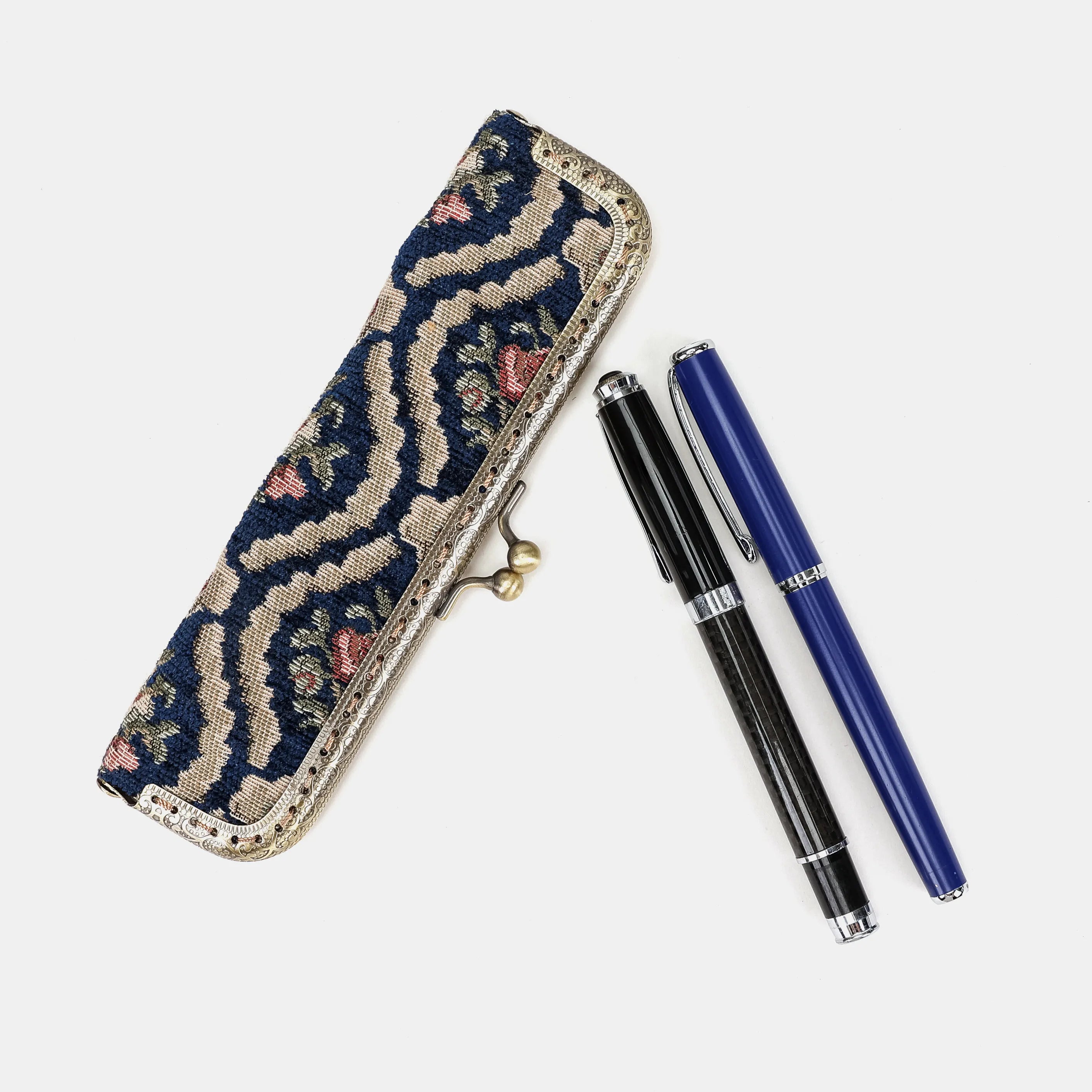 Traditional Blue Duo Pen Case Carpetbag of America main