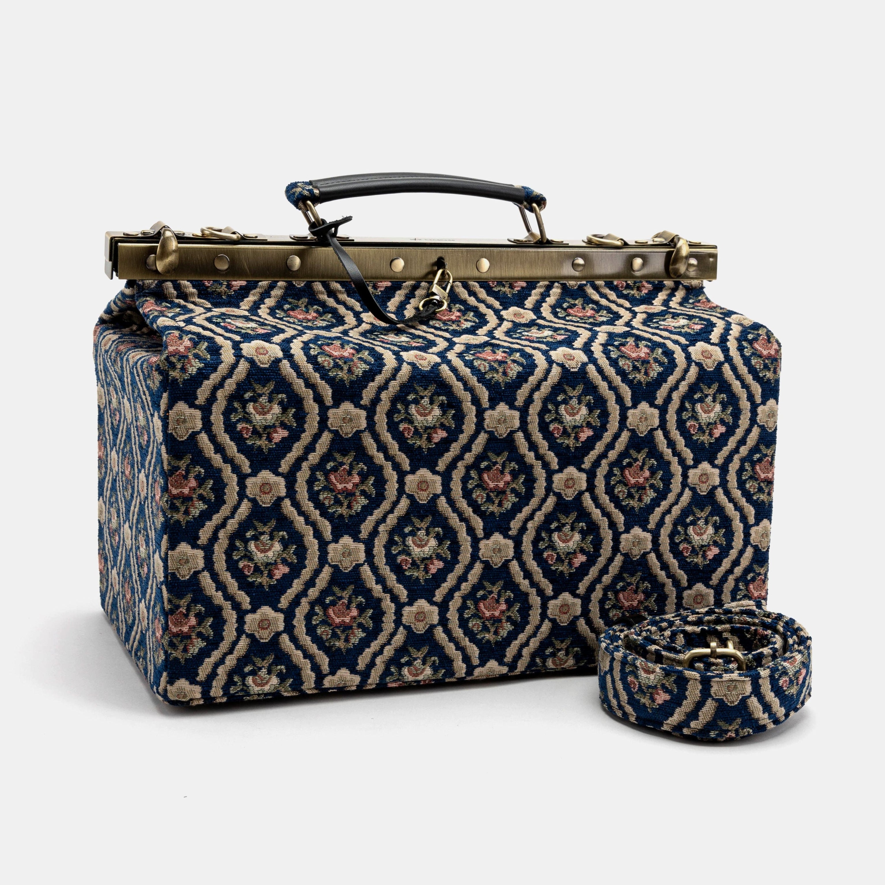 Traditional Blue Genevieve Carpet Gladstone Bag of America main