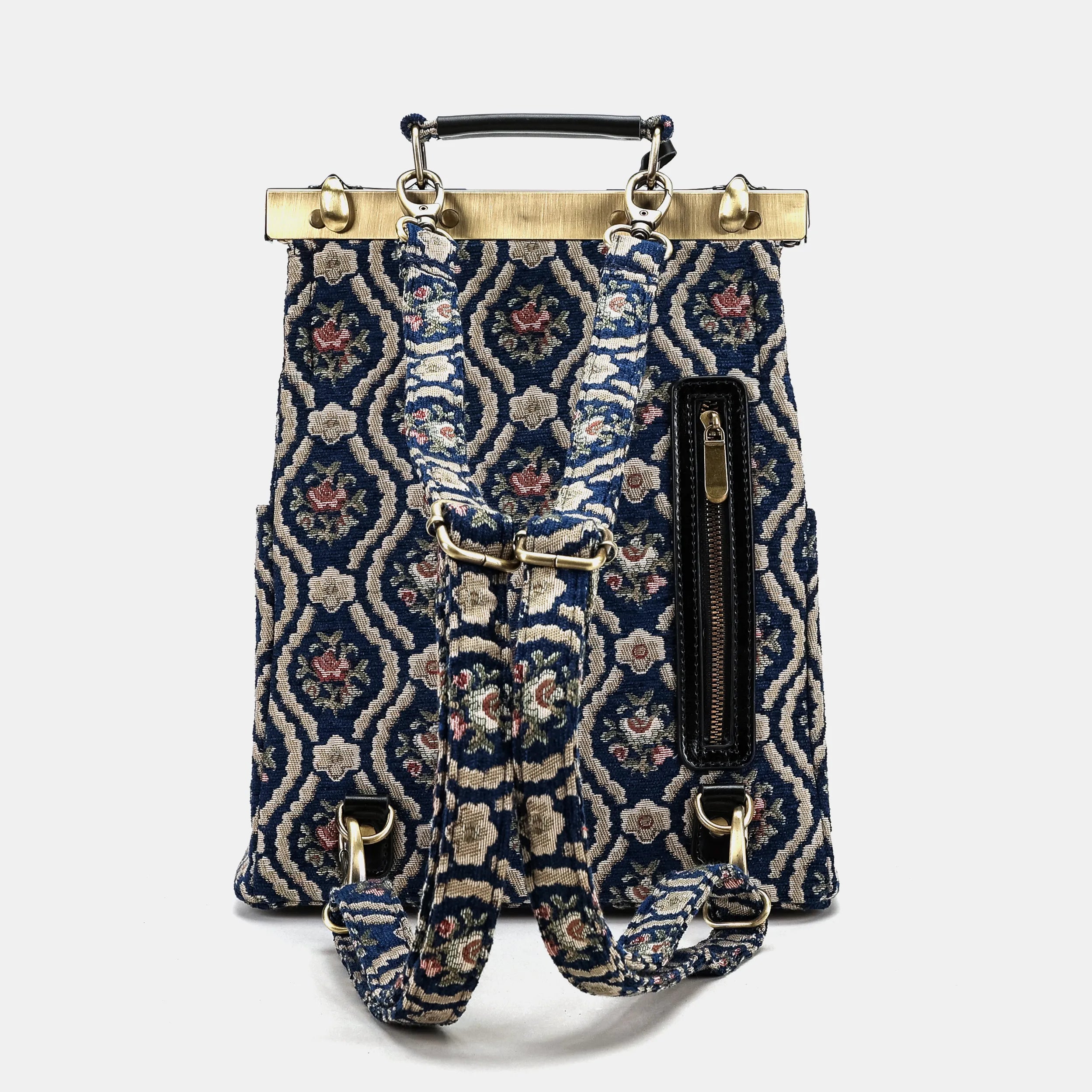Traditional Blue Helena Carpet Gladstone Backpack of America back