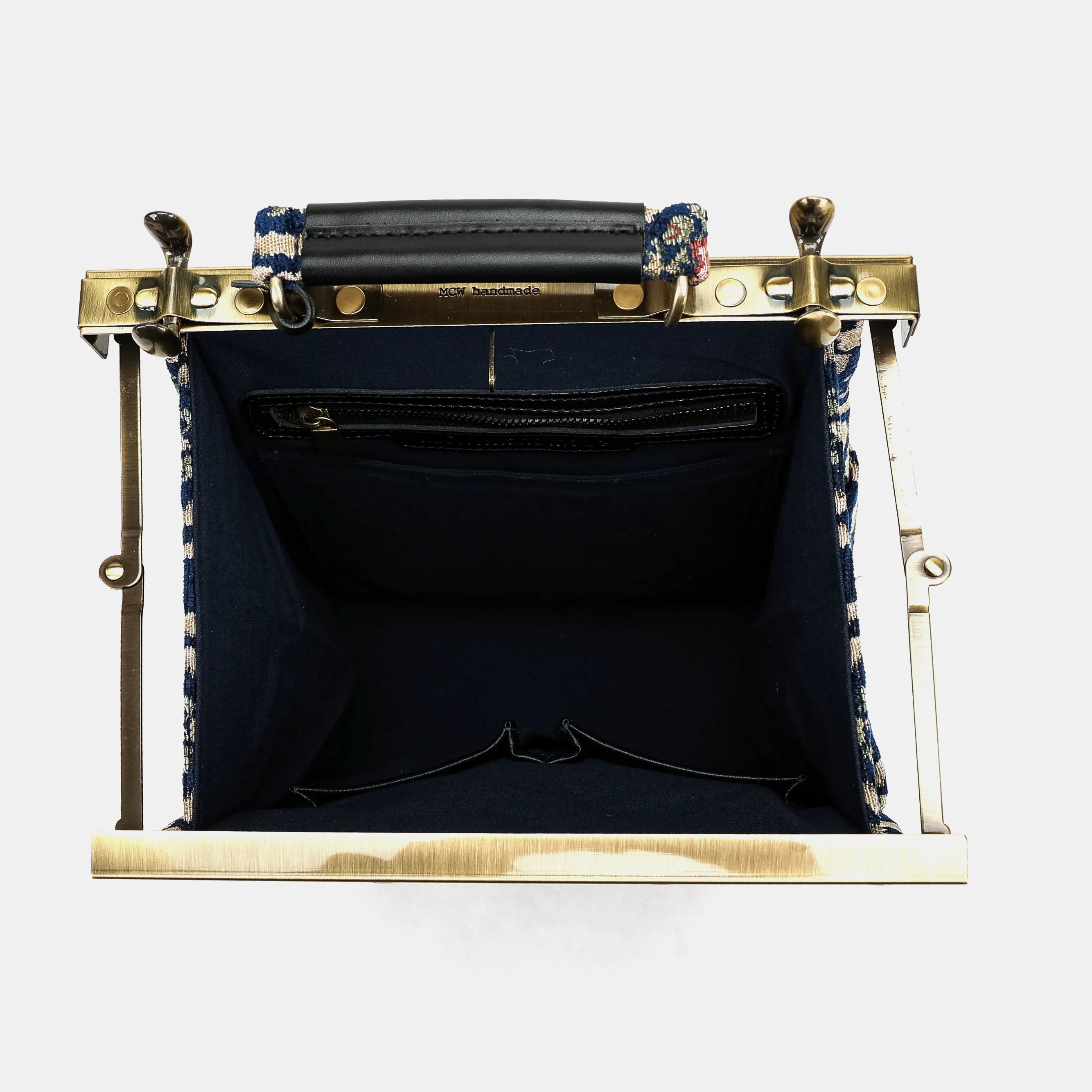 Traditional Blue Helena Carpet Gladstone Backpack of America inside