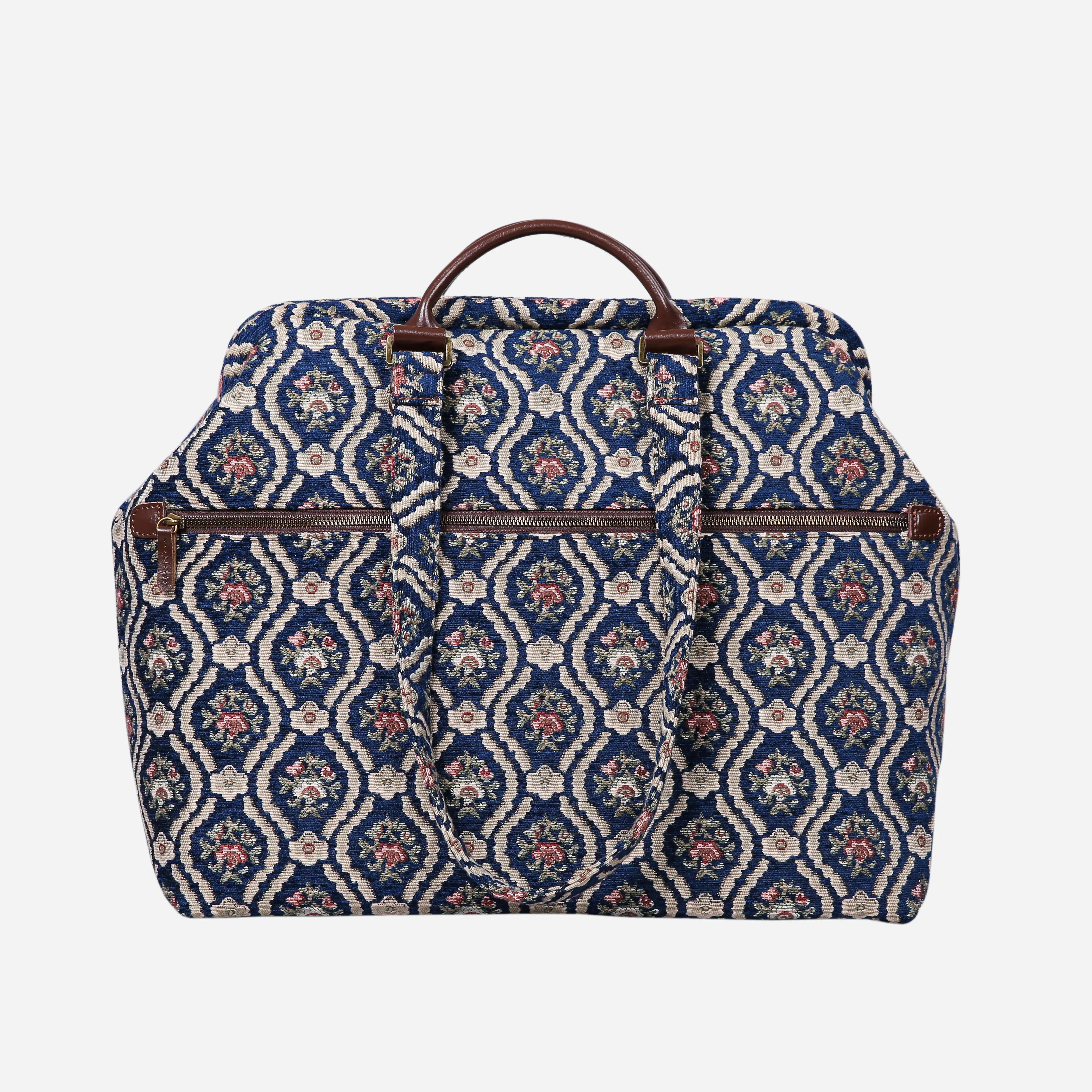 Traditional Blue Knitting Project Bag  of America-back