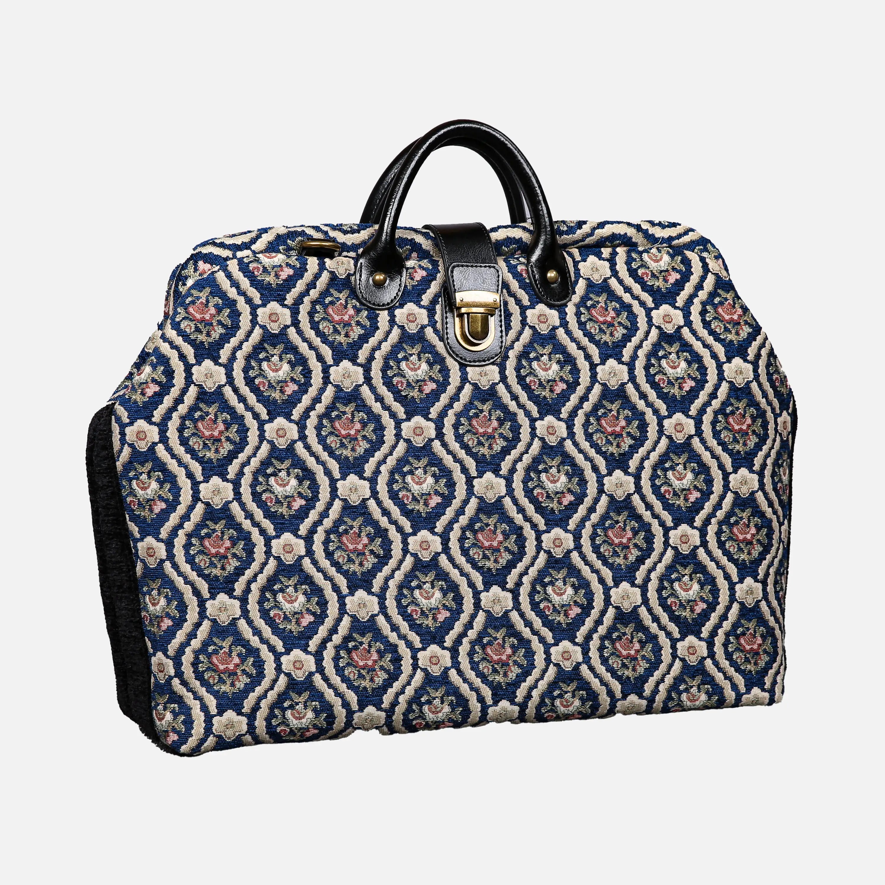 Traditional Blue Laptop Work Bag carpet bag  of America Front side