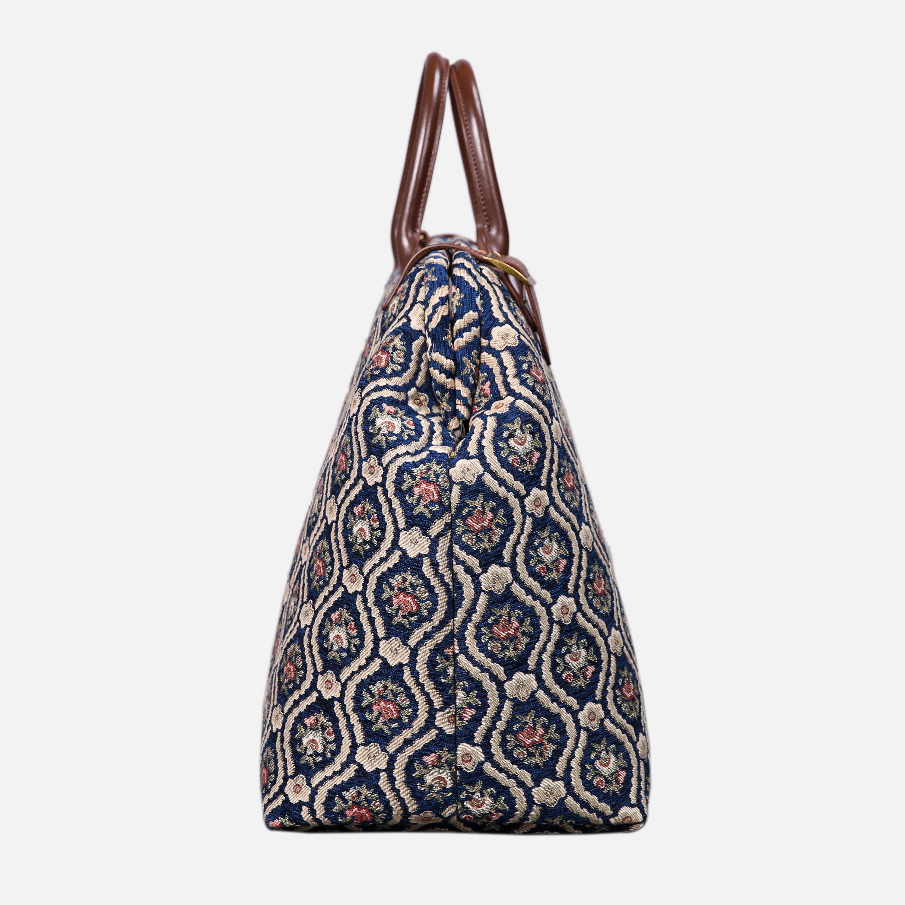 Traditional Blue Large Carpetbag   of America side