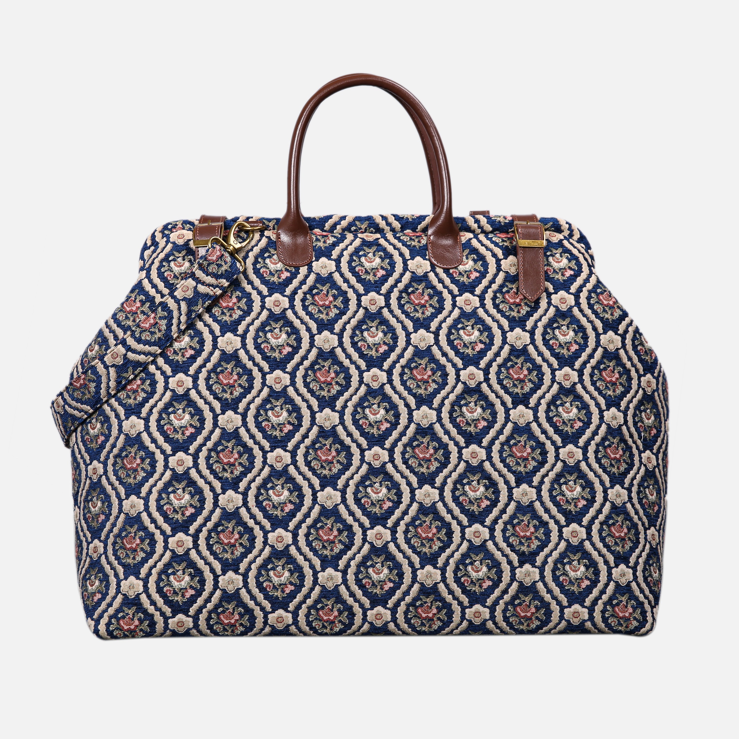 Traditional Blue Large Carpetbag   of America main