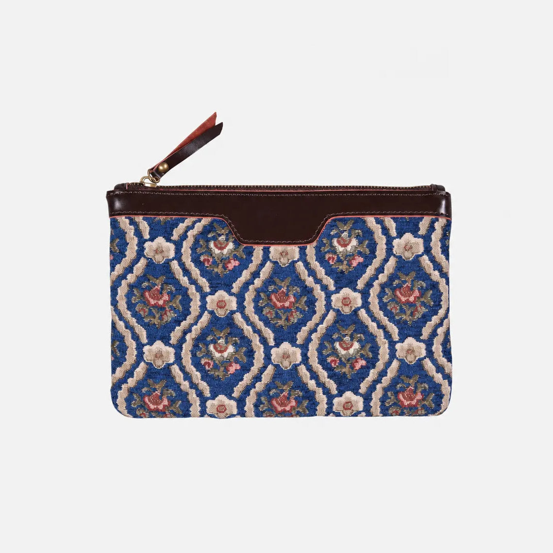 Traditional Blue Wristlet Clutch carpet bag MCW Handmade  main