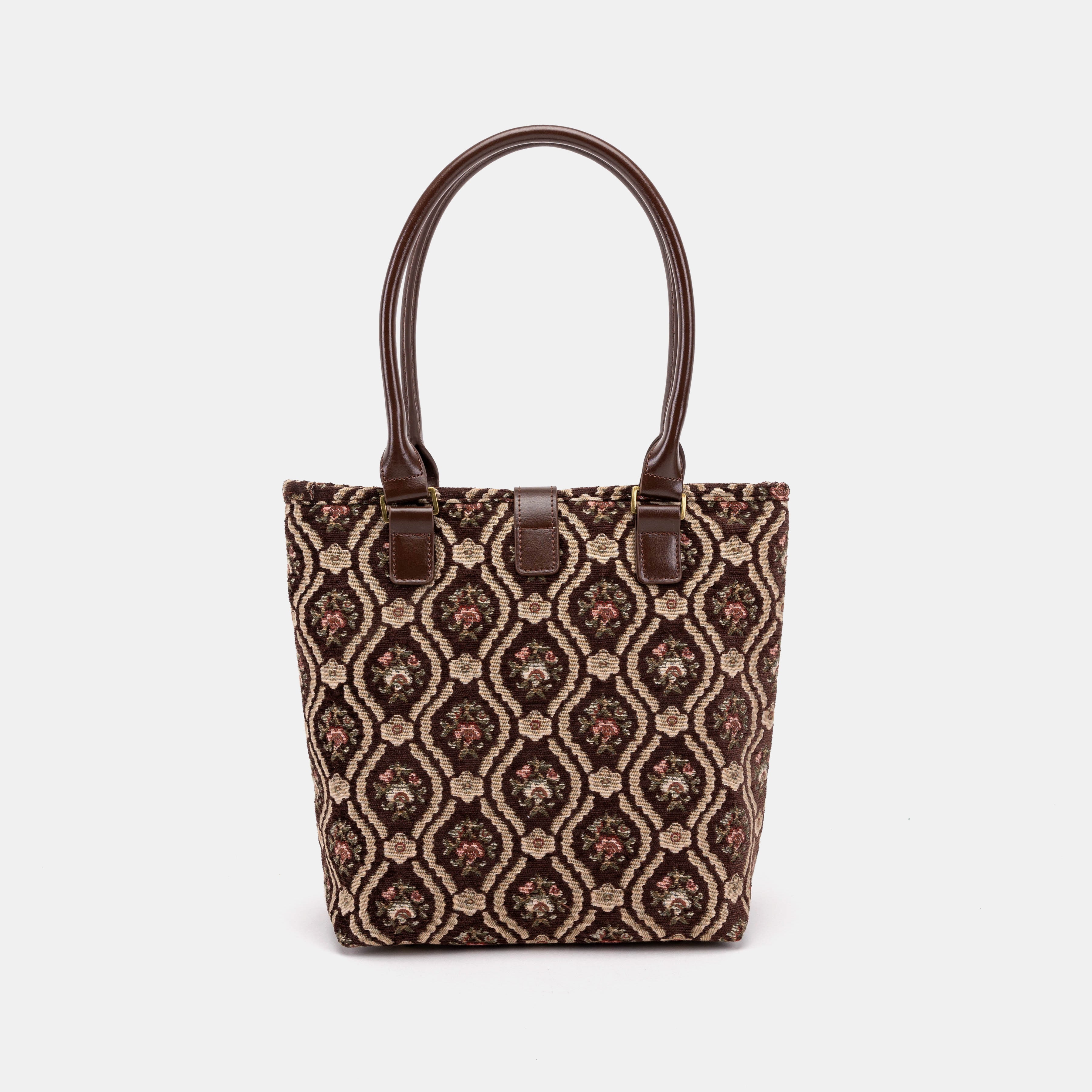 Traditional Brown Everyday Tote Bag of America back