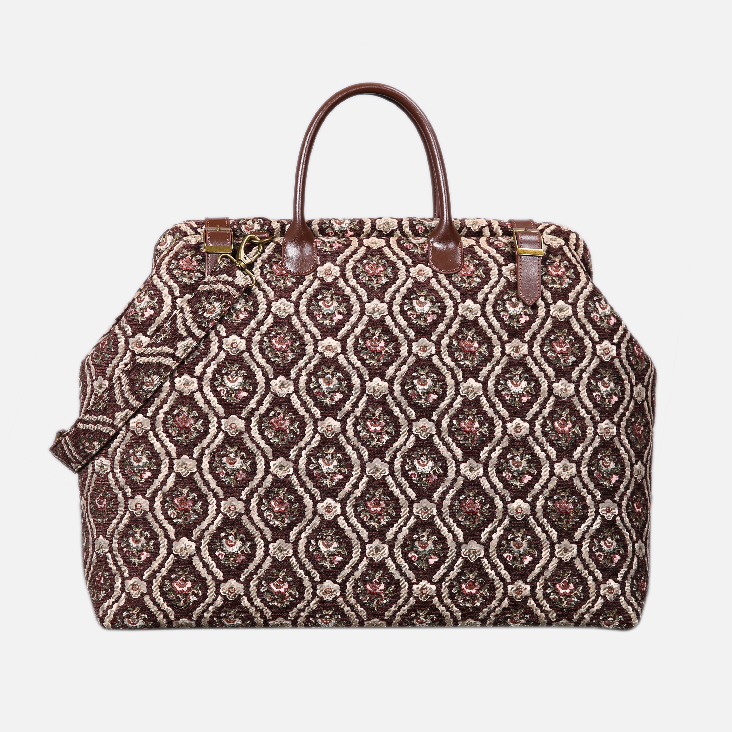 Traditional Brown Large Carpetbag   of America main