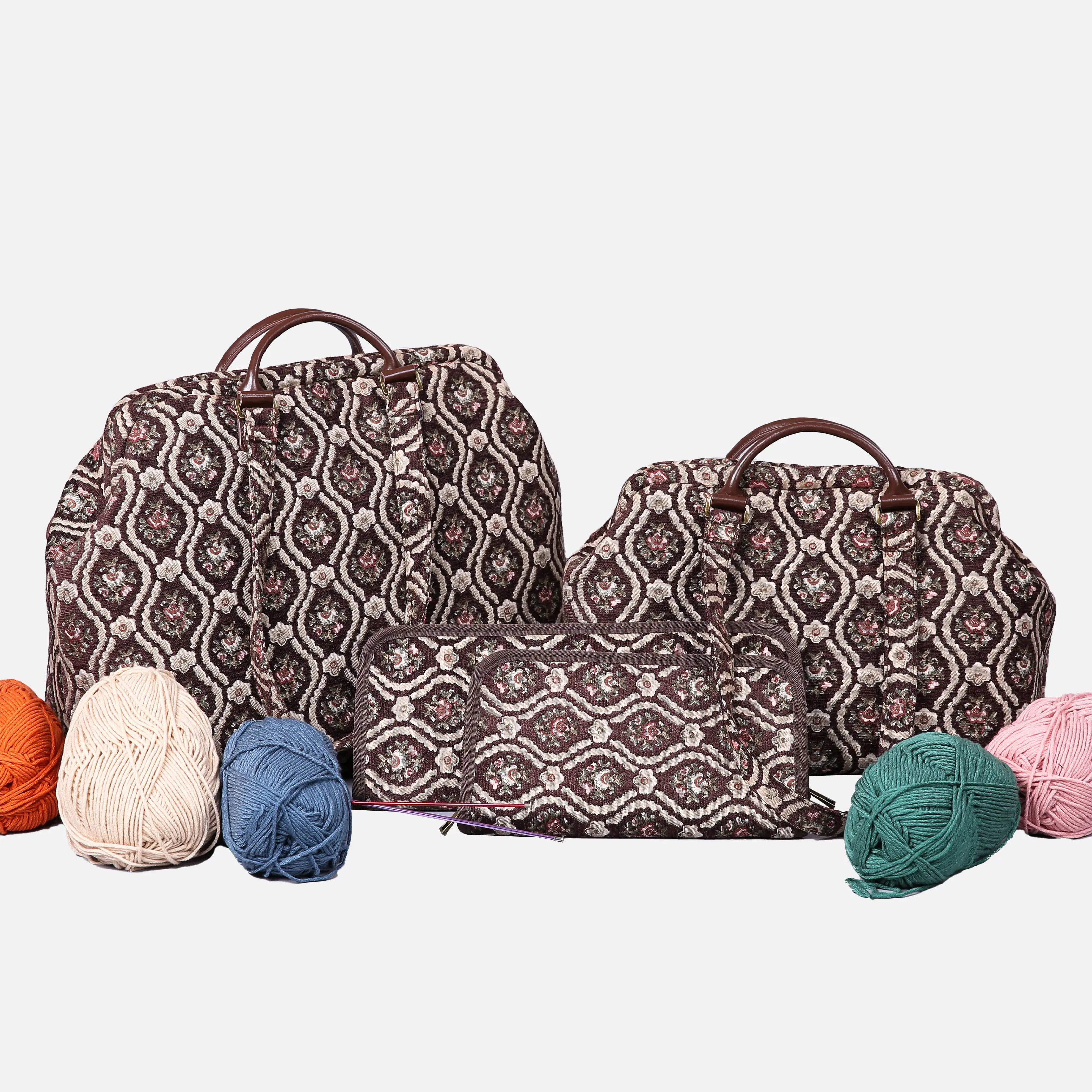 Traditional Coffee Knitting Project Bag  of America-set